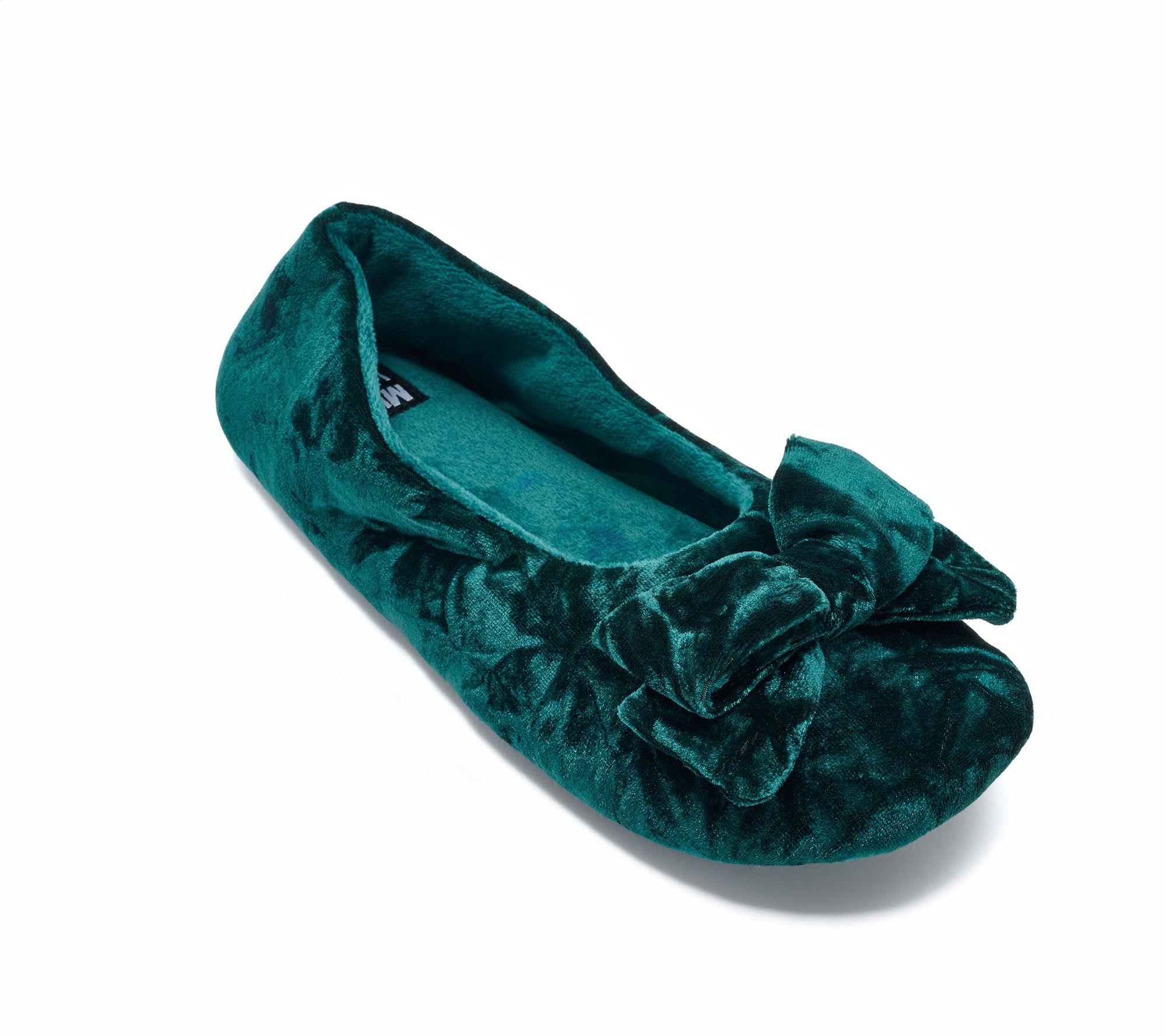 MUK LUKS Crushed Velvet Ballerina Slipper