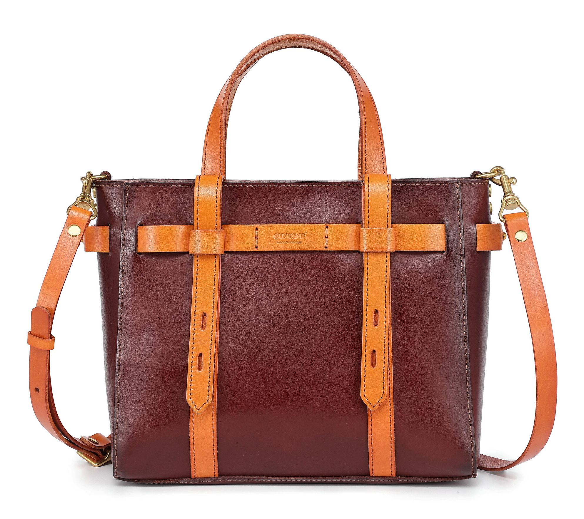 Old Trend Westland Mini Leather Tote with Shoulder Strap