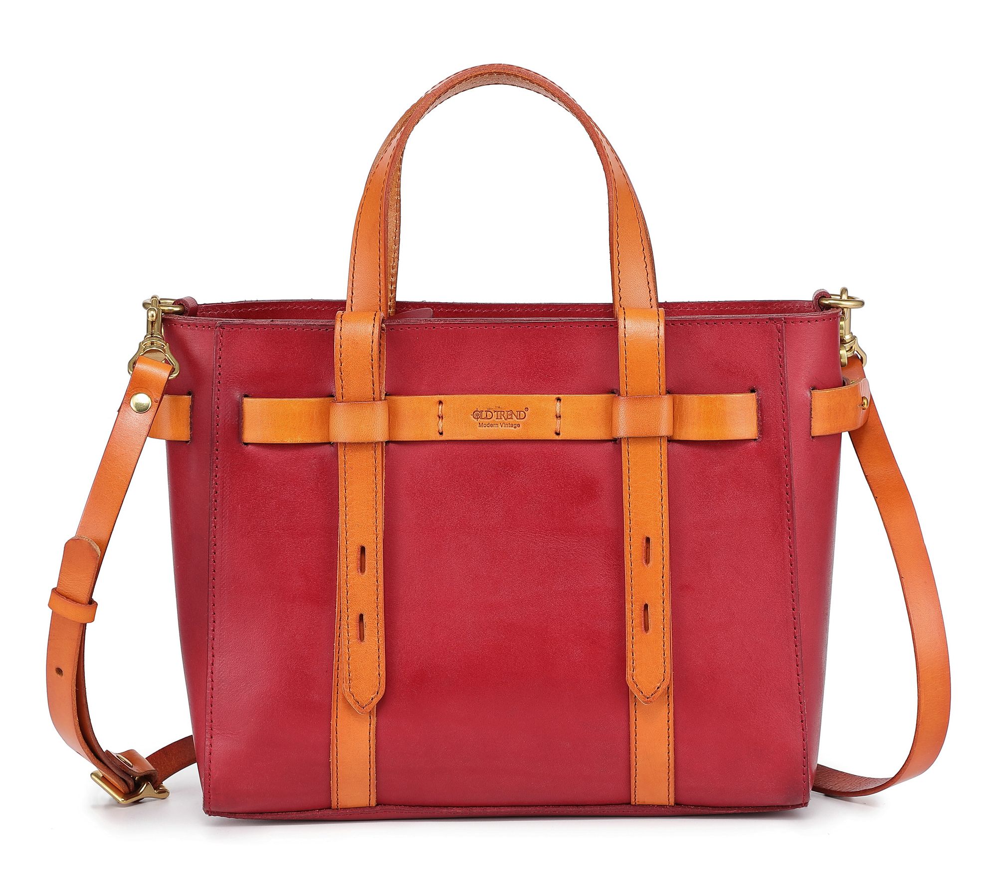 Old Trend Westland Mini Leather Tote with Shoulder Strap