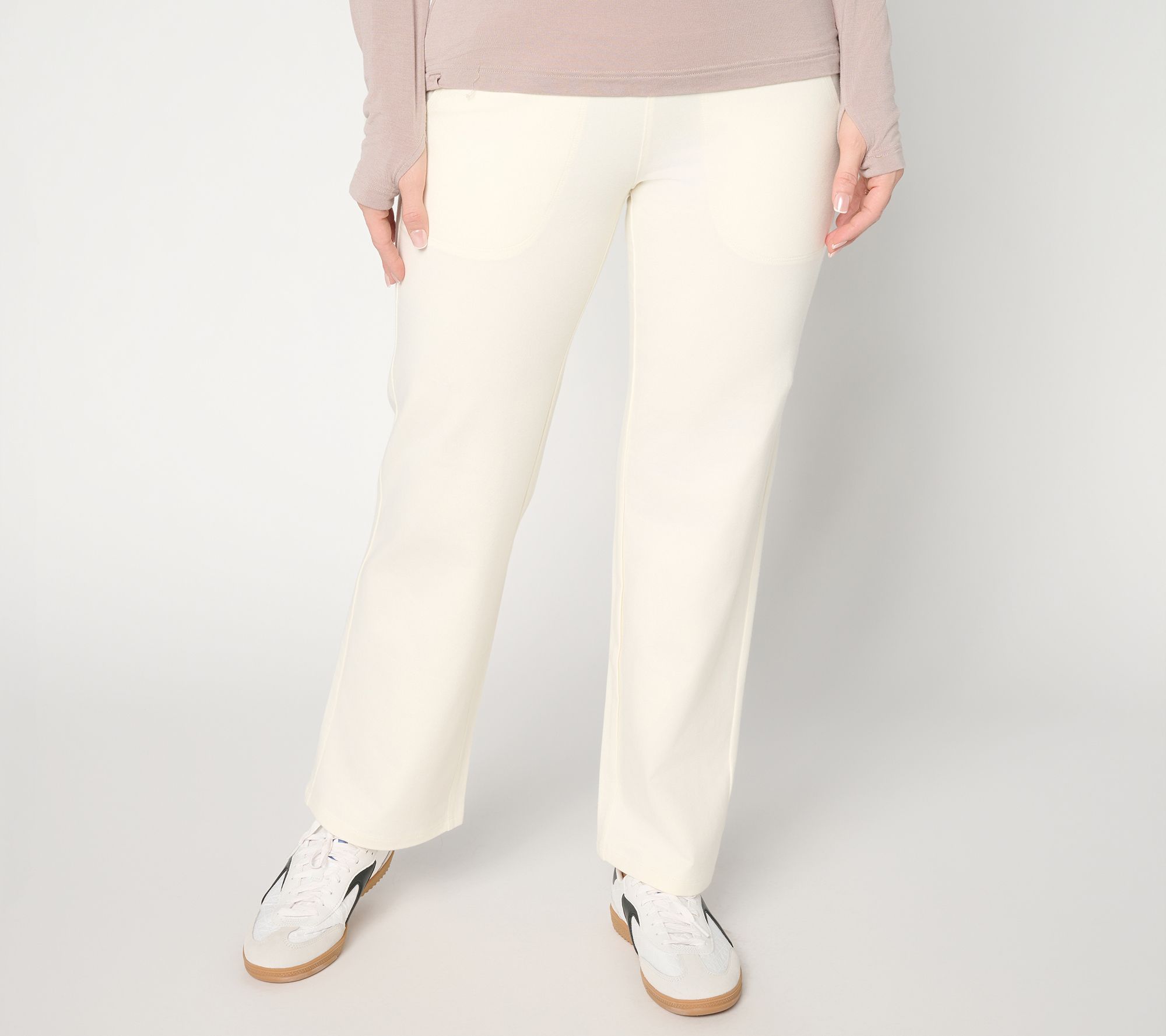 Women with Control Petite St. Tropez Twill Straight Leg Ankle Pants