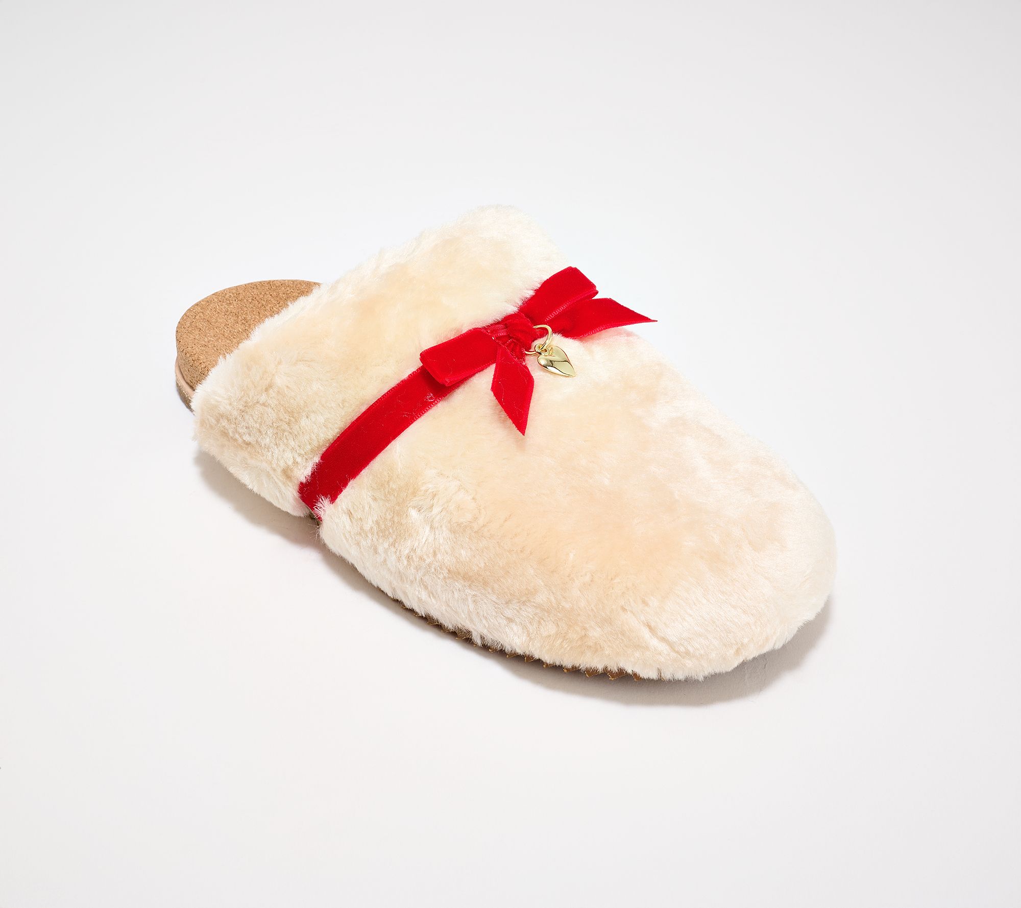 Revitalign Orthotic Bow Slide Slippers - Holly Heart