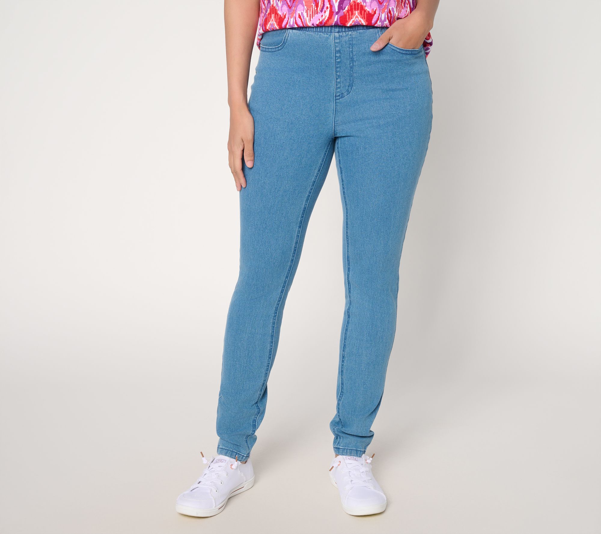 Denim & Co. Petite Pull-On Denim Jeggings