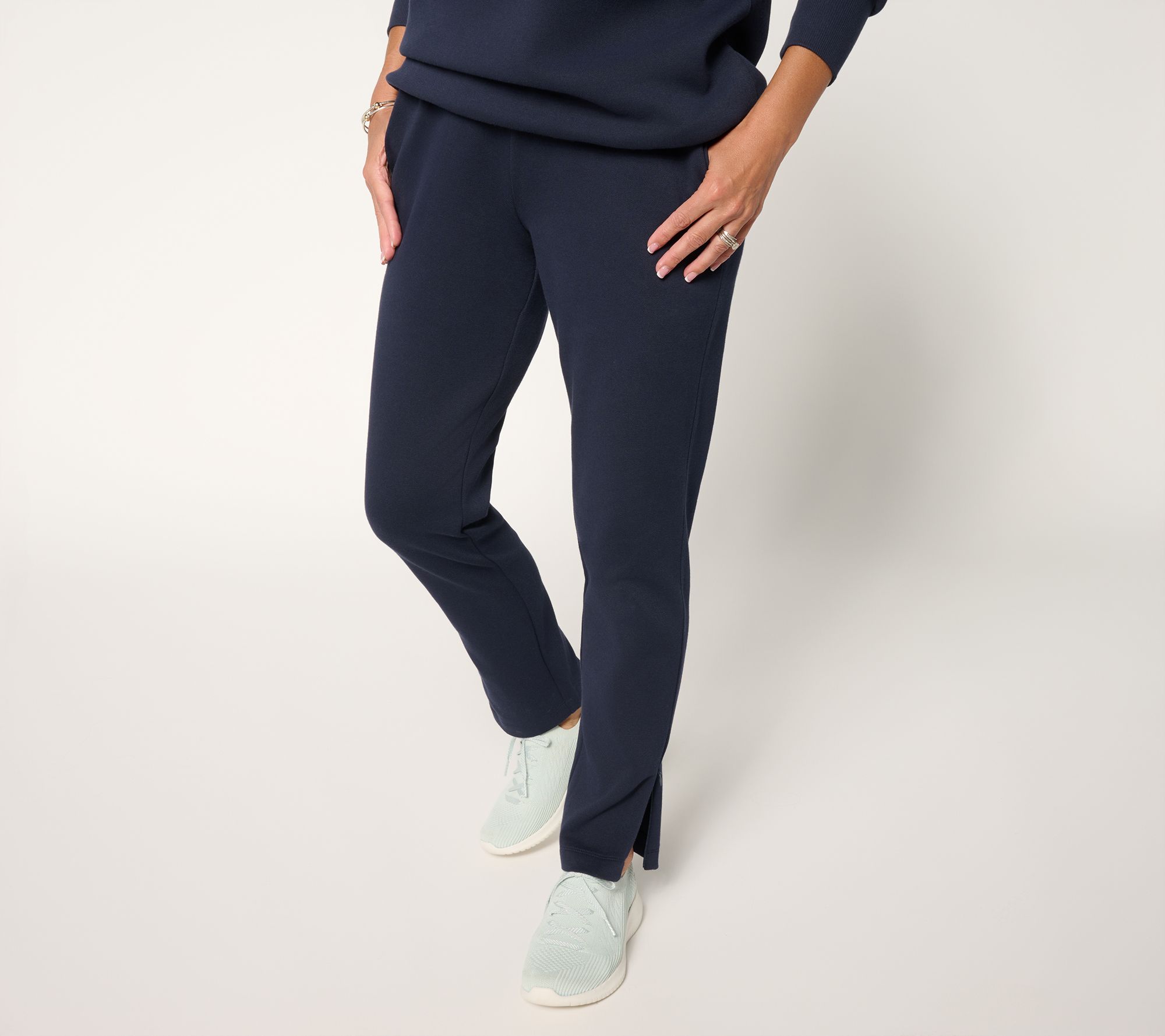 "As Is" Martha Stewart Signature Reg Texture Knit Ankle Pants
