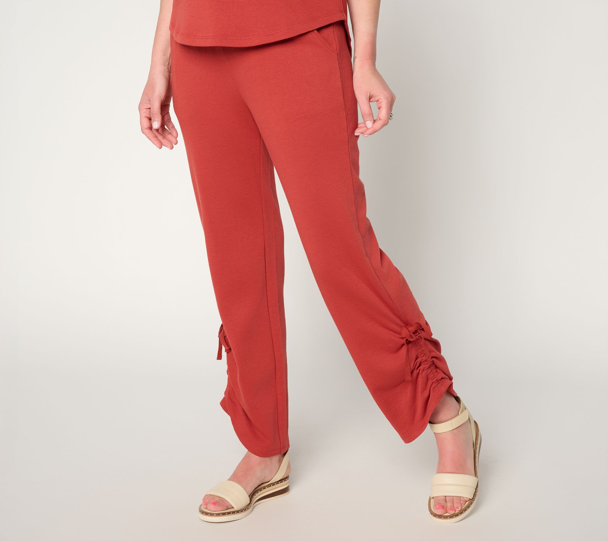 Me Time by Jennie Garth Petite Drawstring Hem Knit Pants