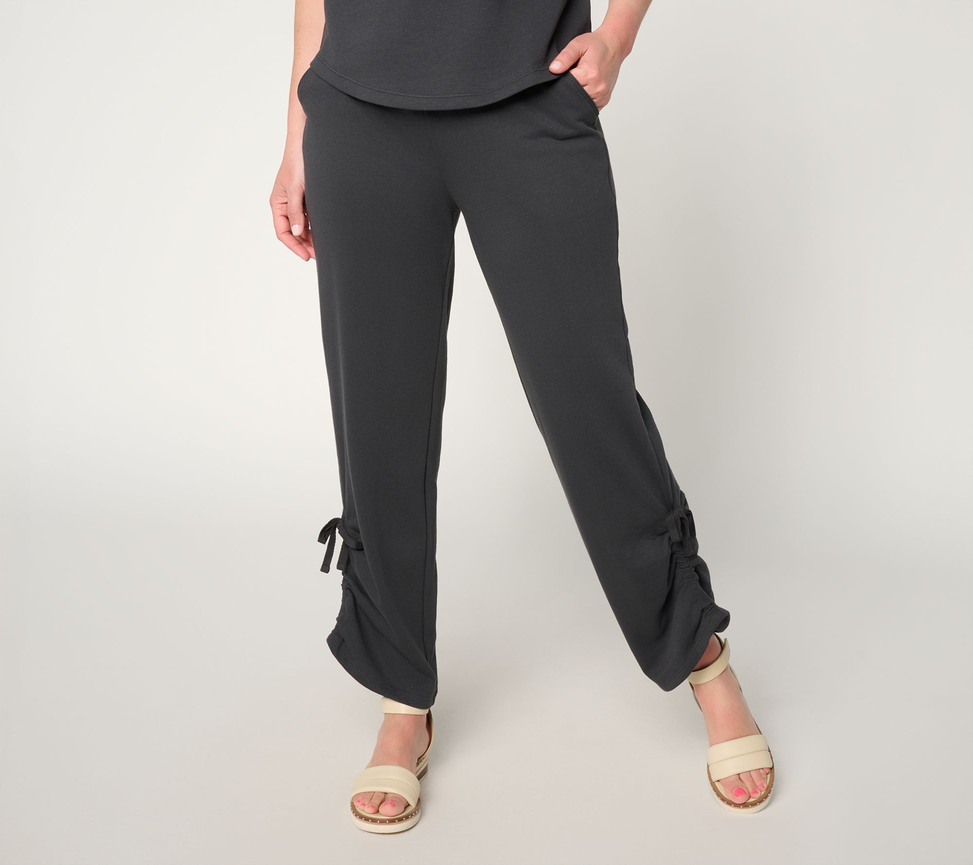 Me Time by Jennie Garth Petite Drawstring Hem Knit Pants