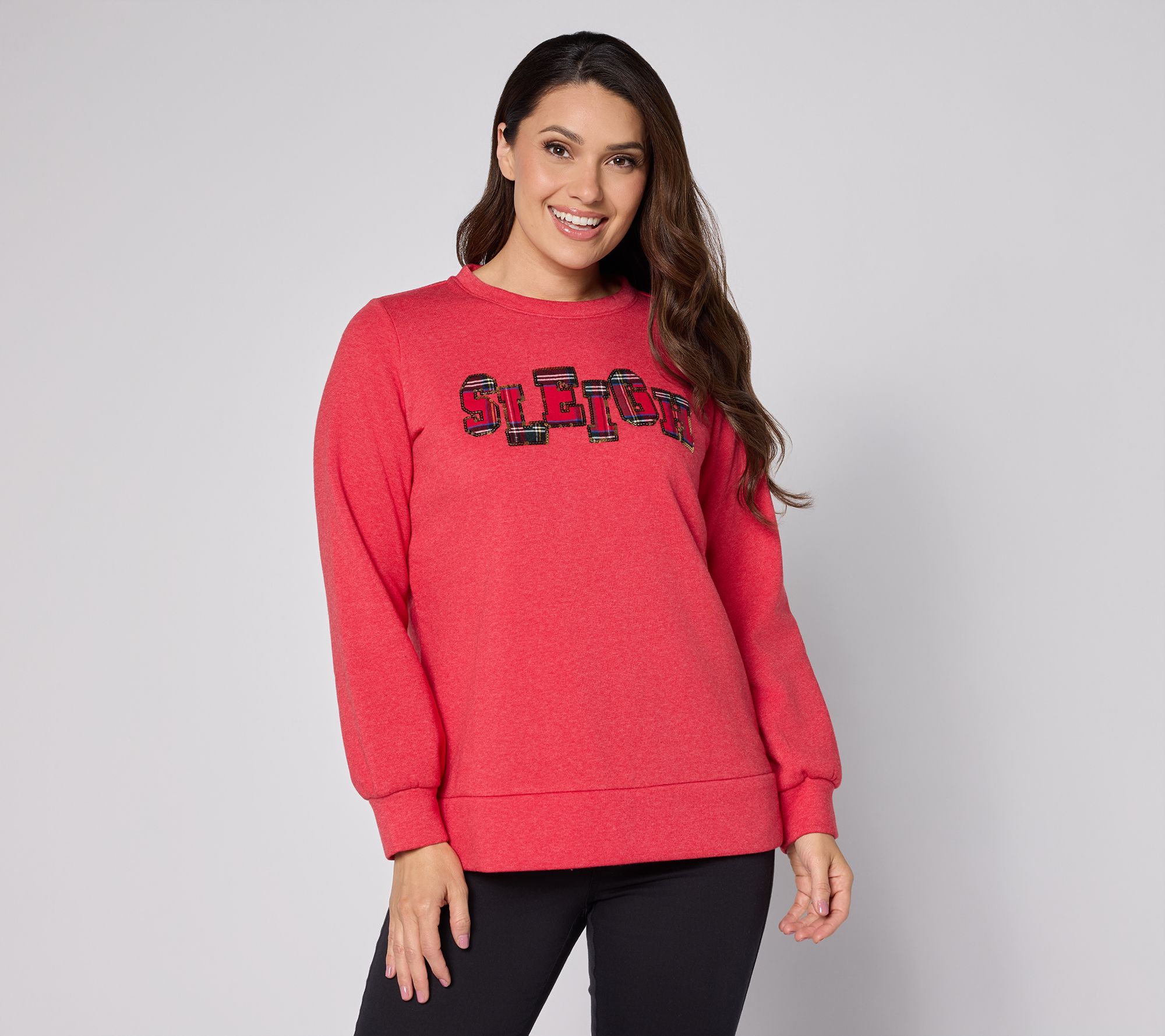 "As Is" Jingle Belles by Kim Gravel Totally Tartan Holiday Sweatshirt