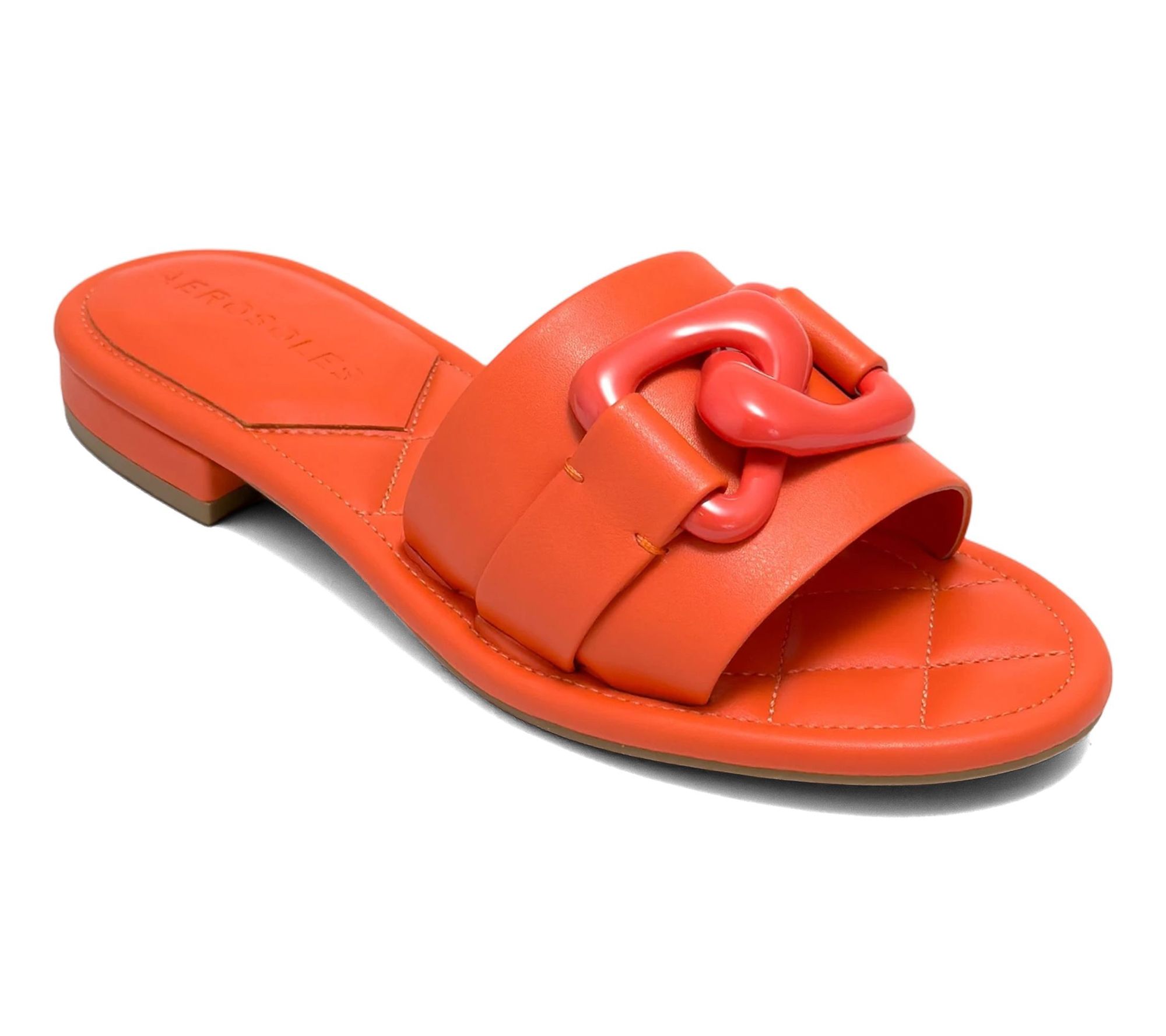 Aerosoles Slide Sandals with Chain Detail-Bigcharm