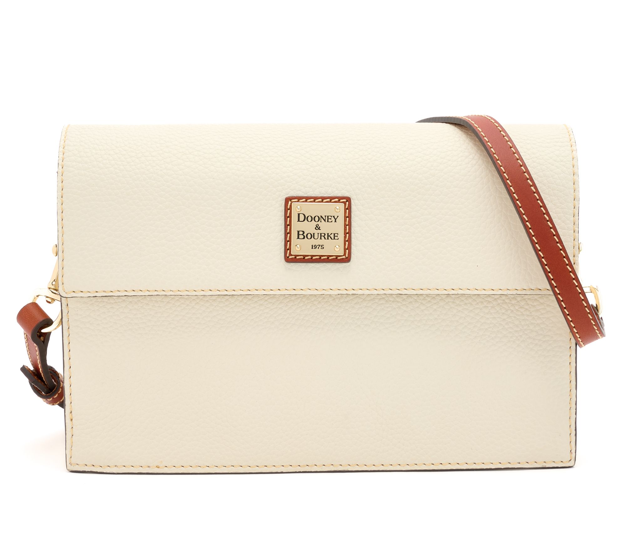 "As Is" Dooney & Bourke Pebble Leather East/ West Flap Shoulder Bag