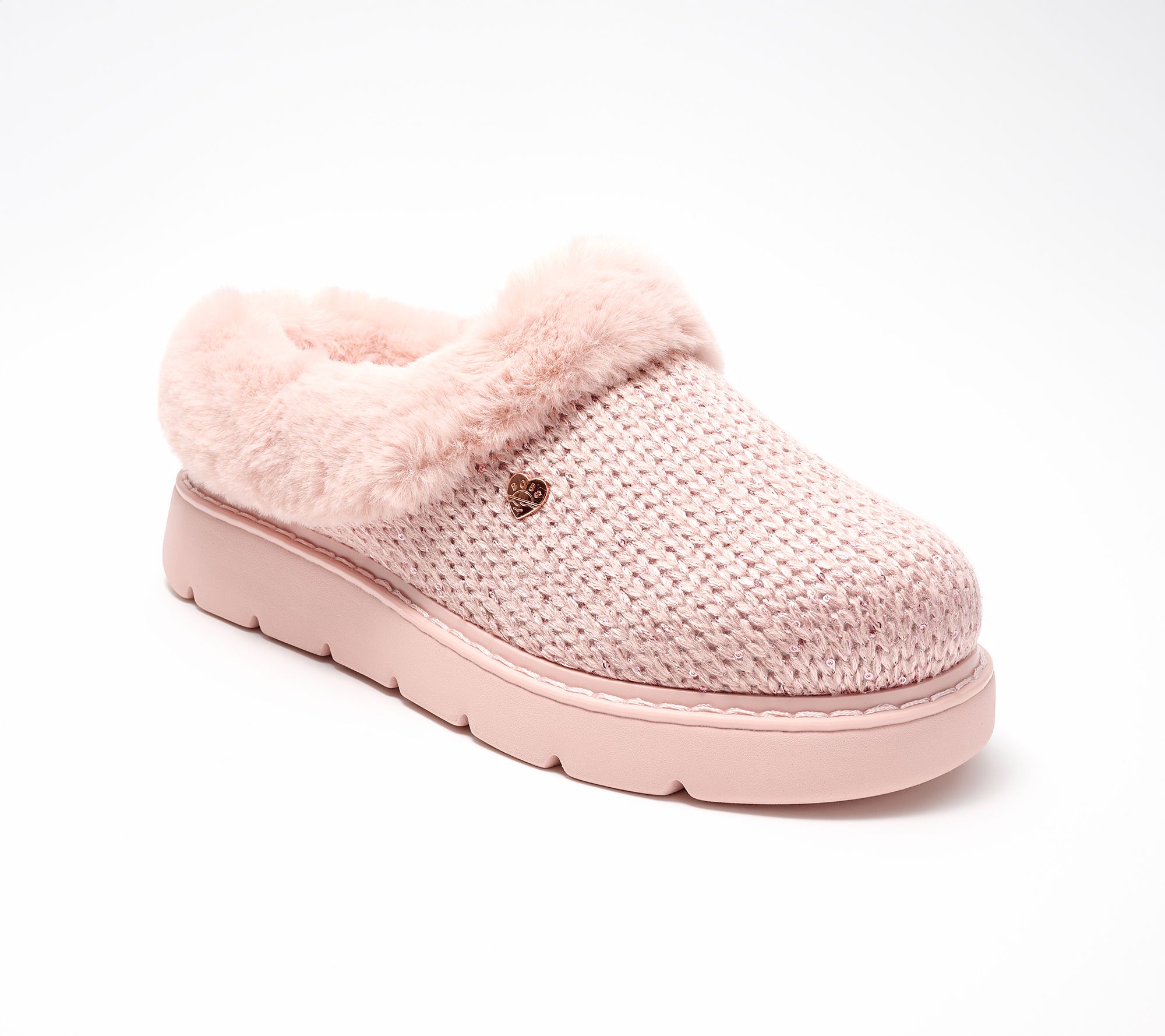  Skechers Bobs Keepsakes Lite Metallic Sweater Knit Slippers