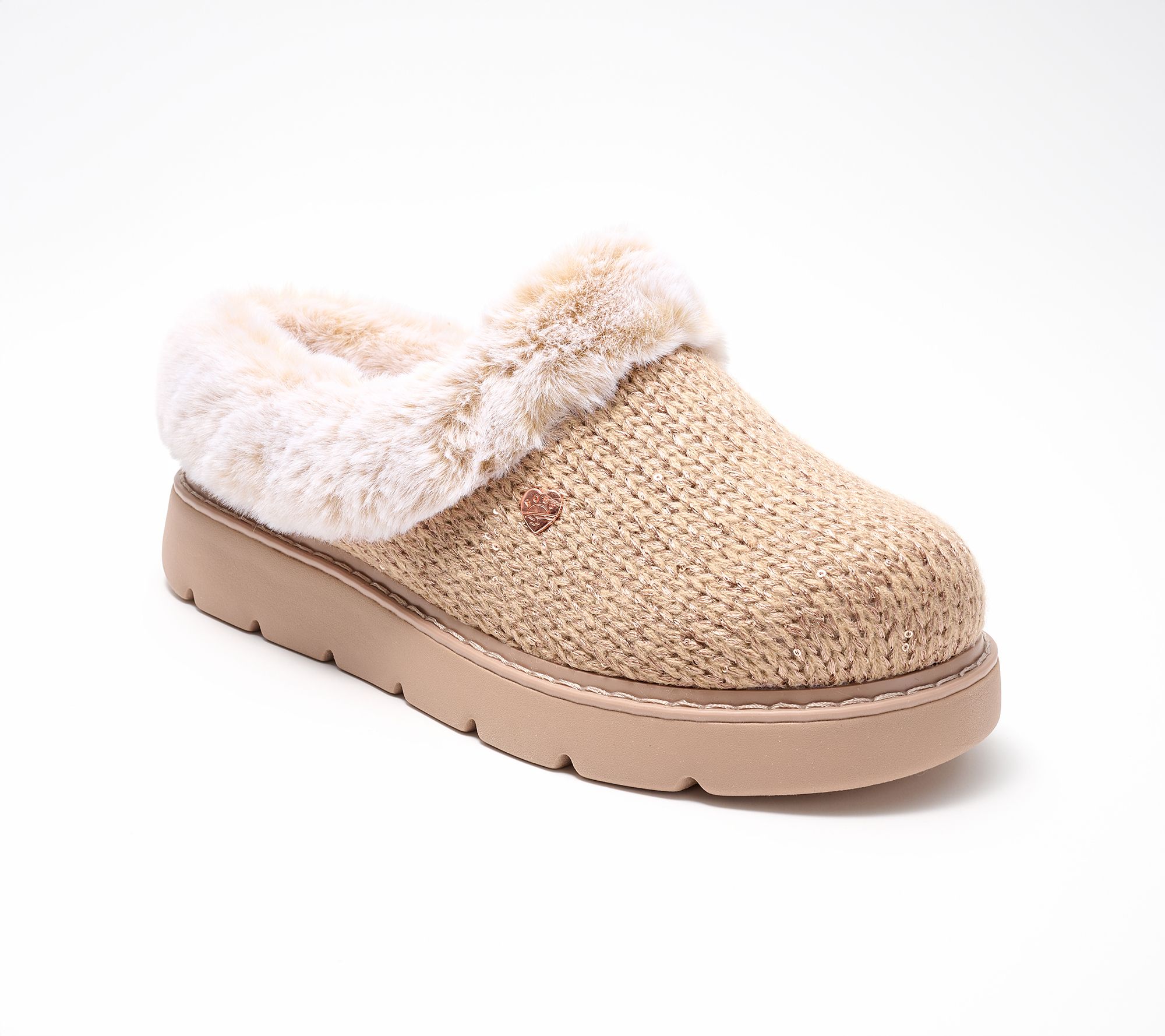Skechers Bobs Keepsakes Lite Metallic Sweater Knit Slippers