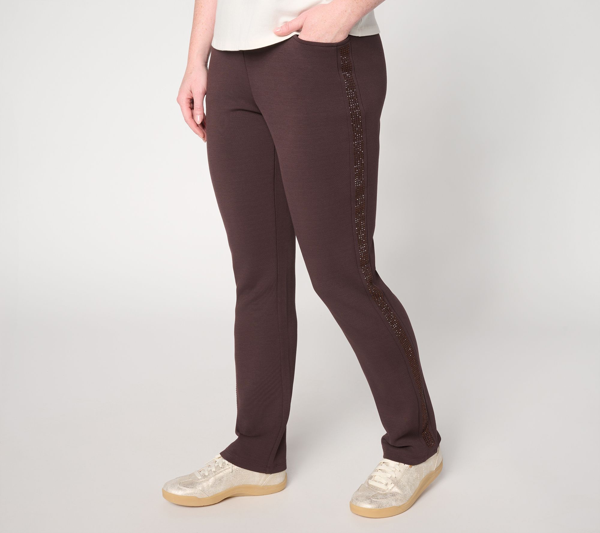 "As Is" Belle by Kim Gravel Tall ScubaLuxe Sparkle Pants