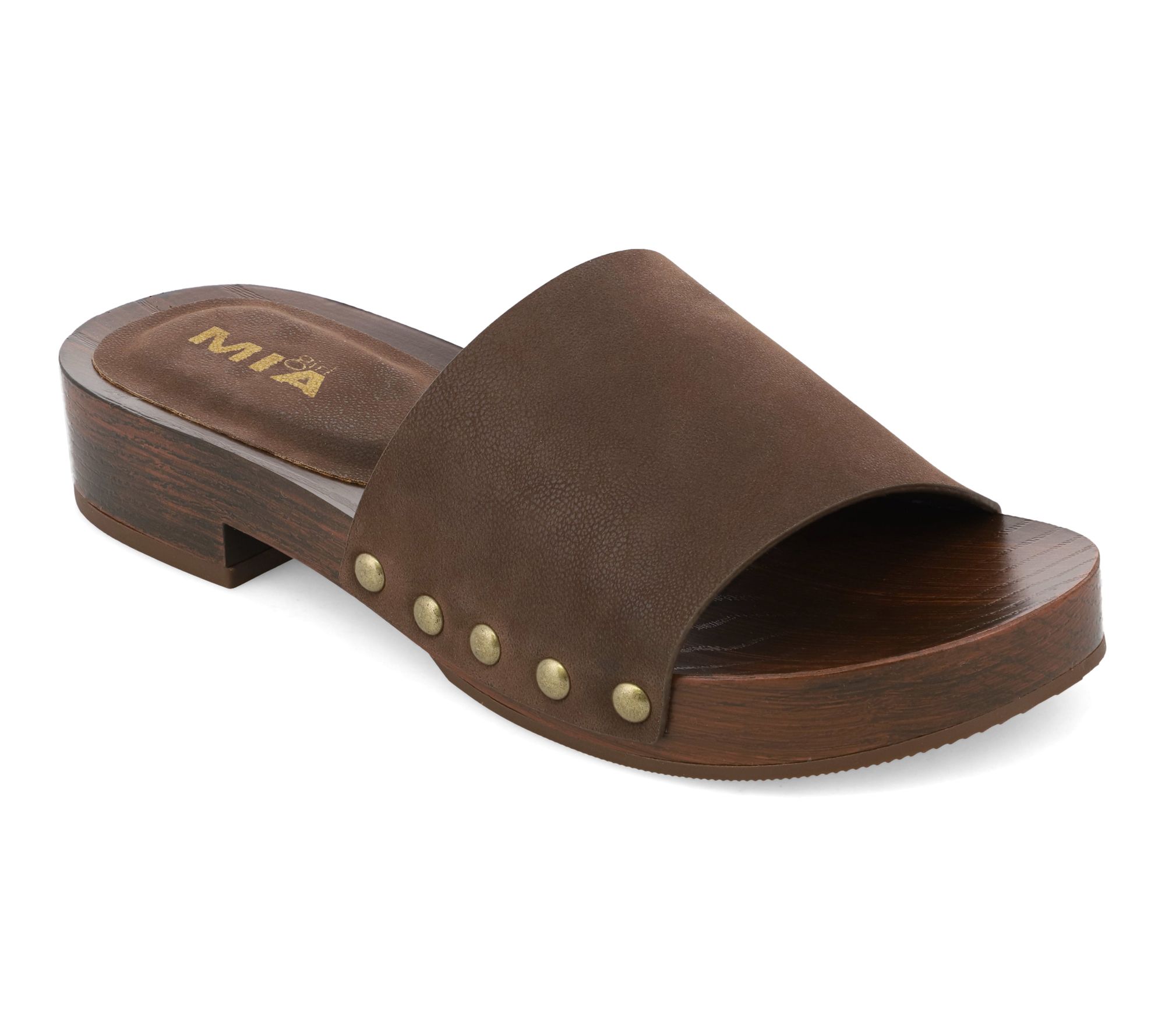 MIA Studded Slide Sandals - Lanell