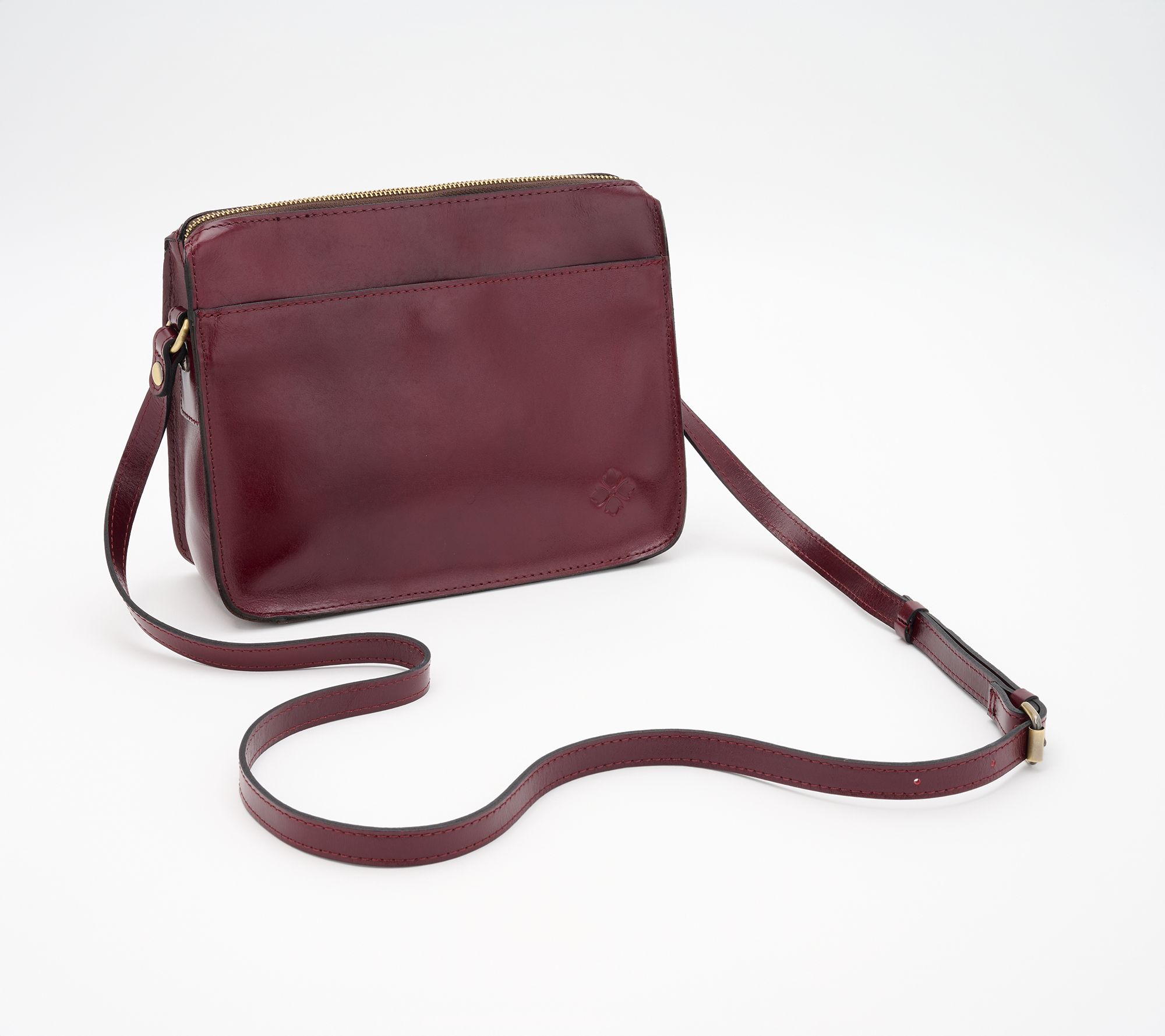 Patricia Nash Nazaire Tooled Leather Top Zip Crossbody | QVC