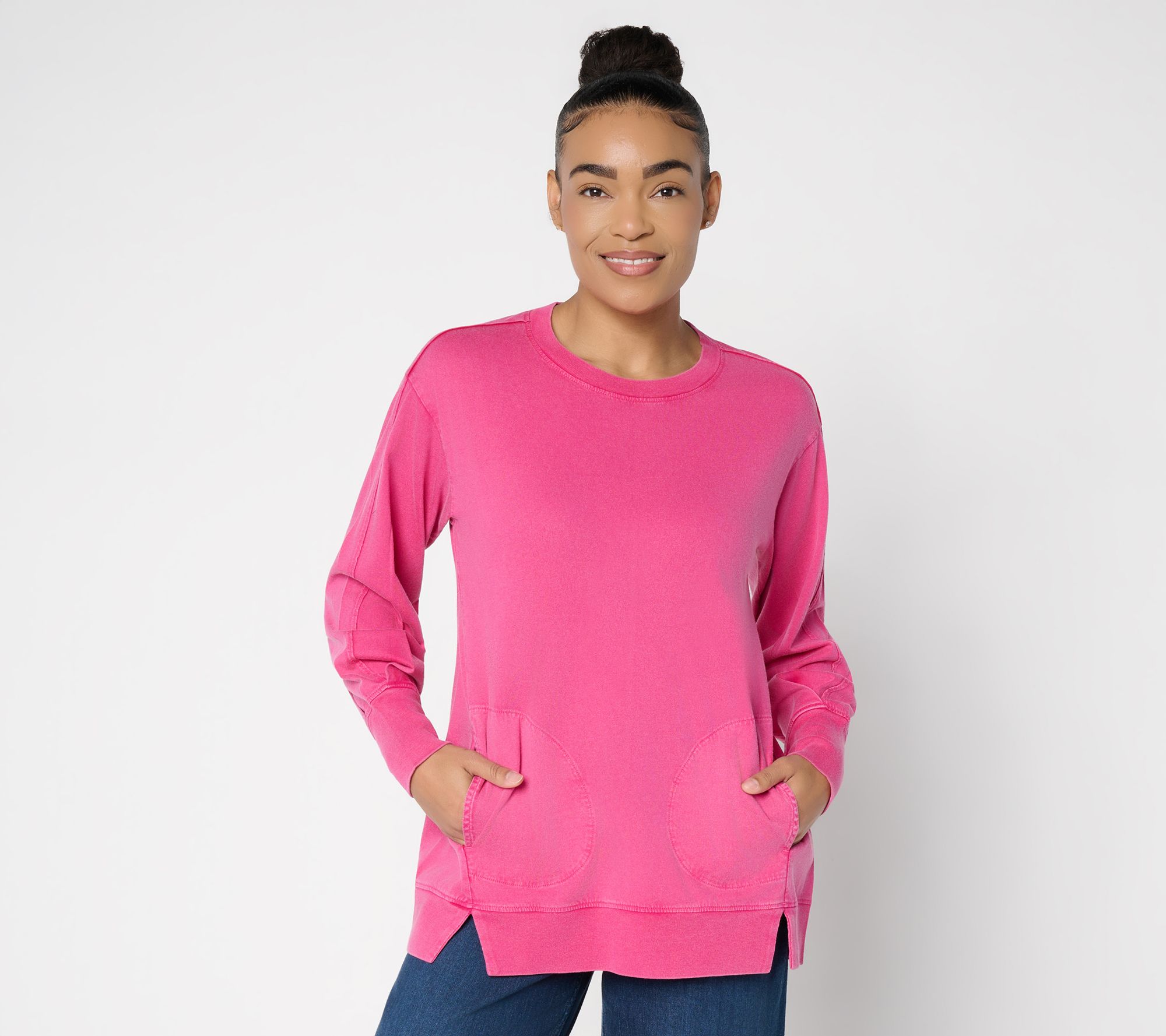 "As Is" LOGO by Lori Goldstein Oversized Long Sleeve Top