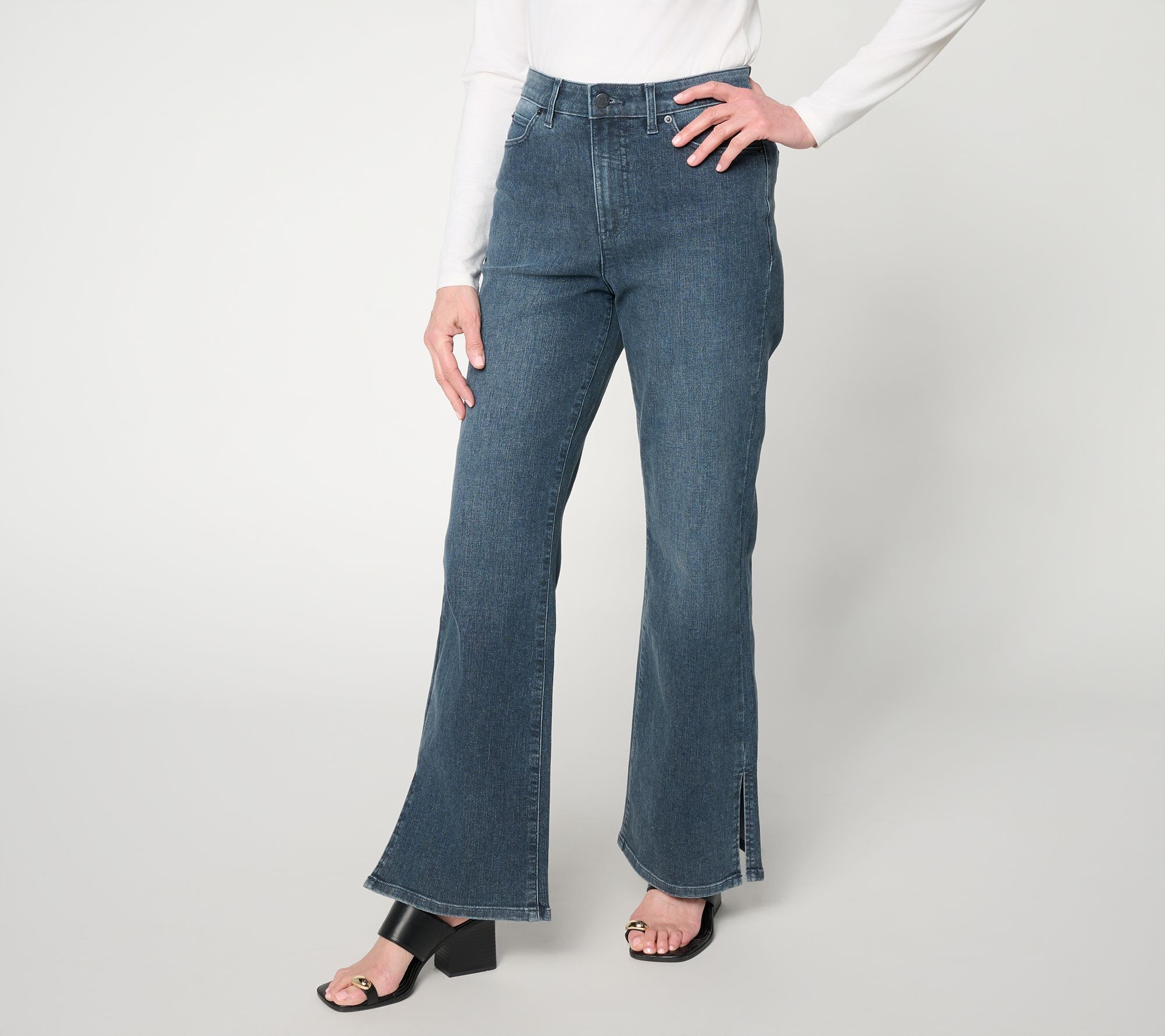 "As Is" Me by Jennie Garth Pet Repreve Bootcut Jean w/ Side Slits