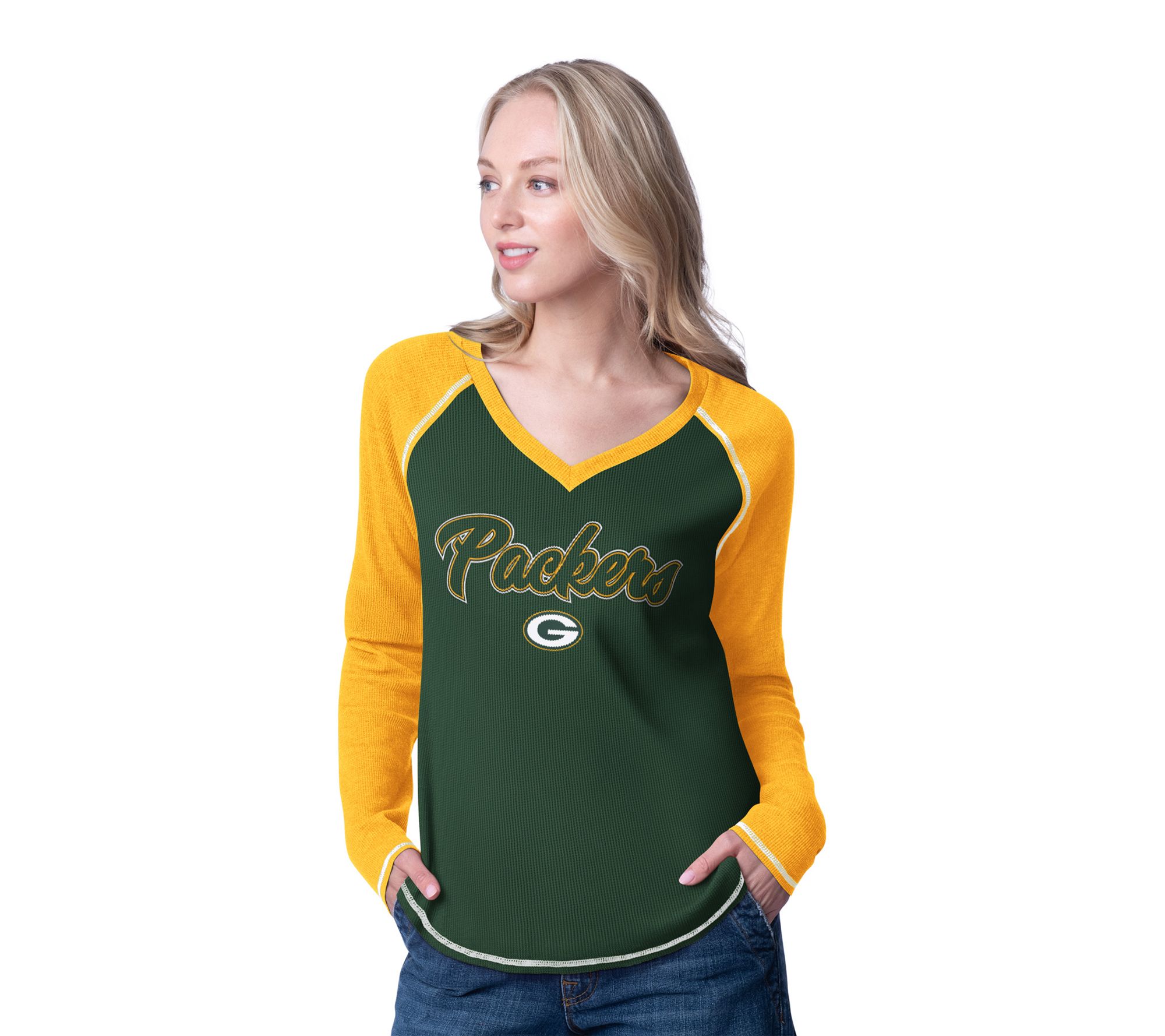 NFL Officially Licensed Women's Waffle Long Sleeve T -Shirt