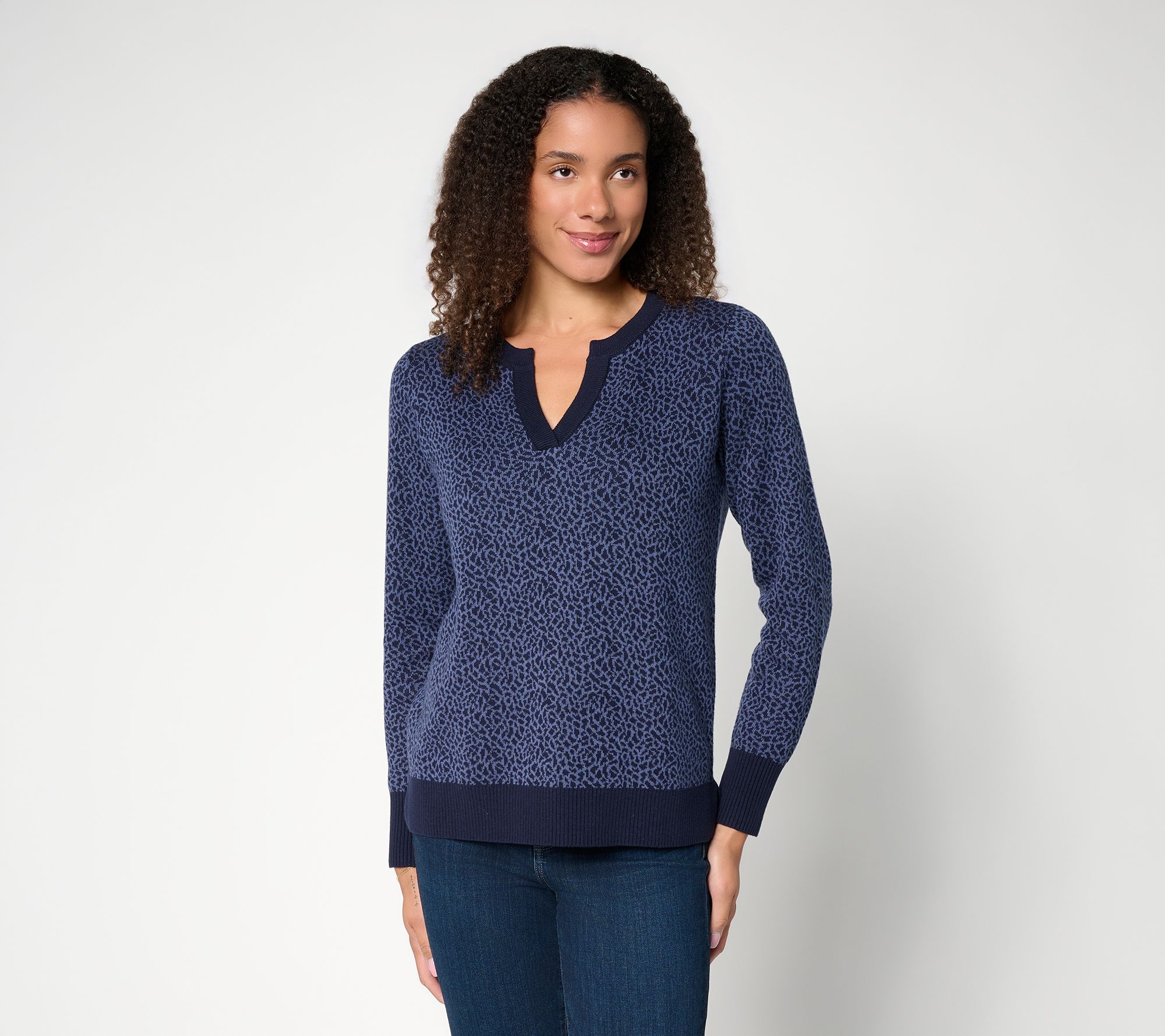 Belle by Kim Gravel Elevated Animal Jacquard Sweater