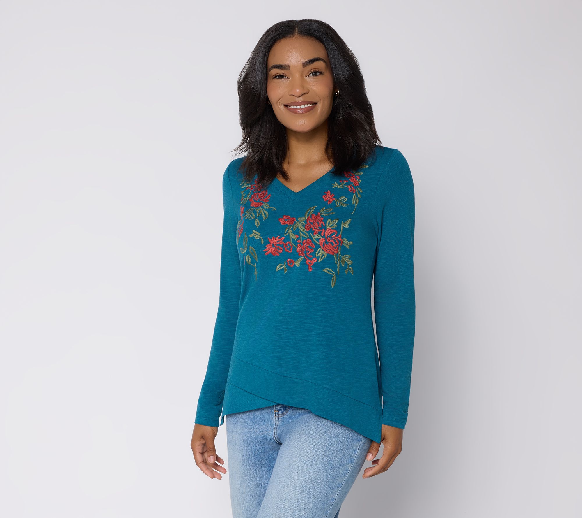 "As Is" Belle Boho by Kim Gravel Slub Knit Rustic Road Top