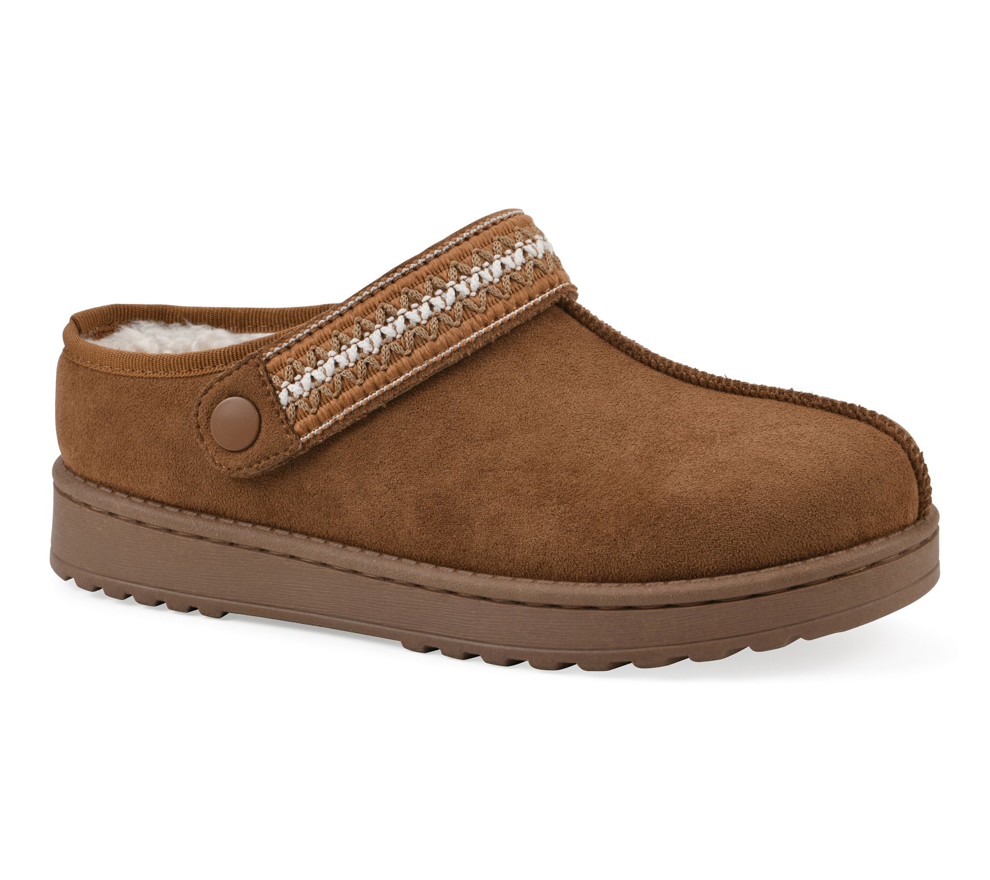 White Mountain Faux Fur-Lined Clog - Incast