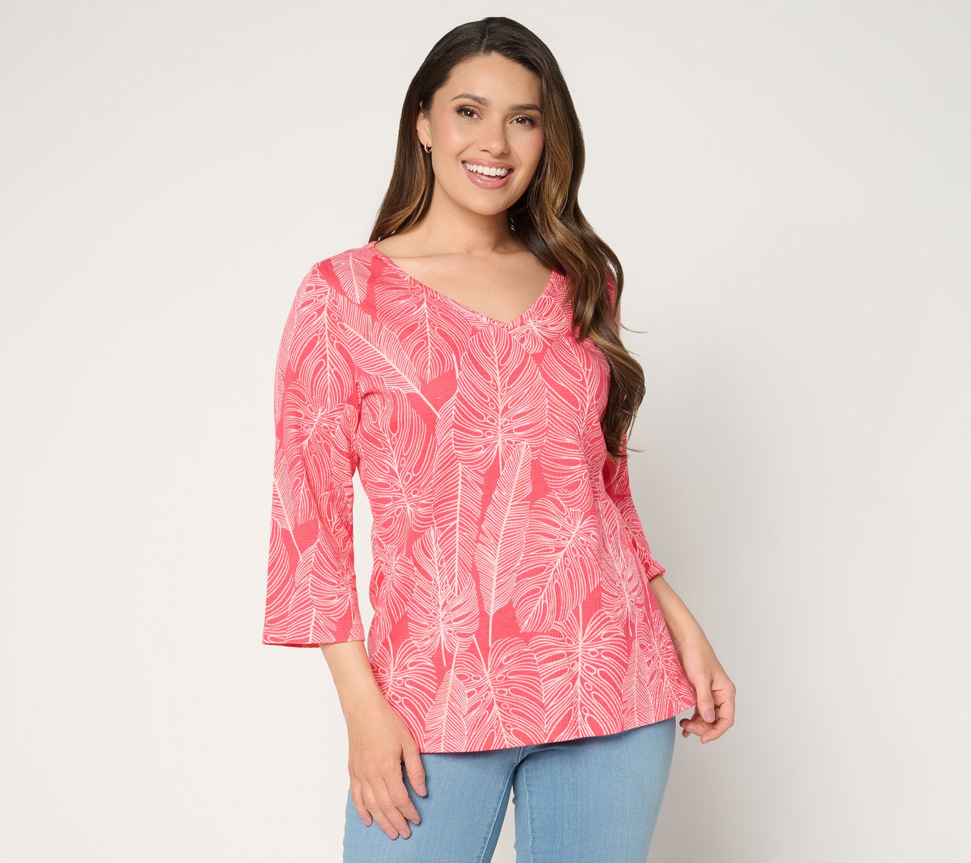 "As Is" Belle by Kim Gravel Packabelle Slay the Vacay 3/4 Sleeve Top
