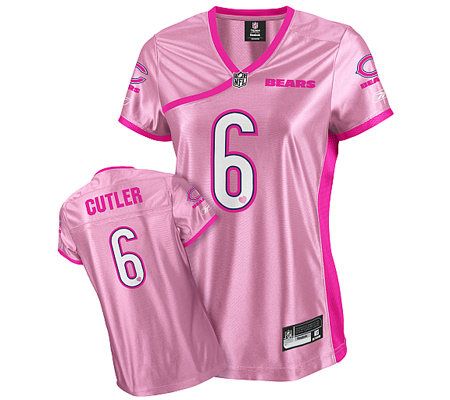 NFL Chicago Bears Jay Cutler Women's Be Luv'd Pink Jersey 