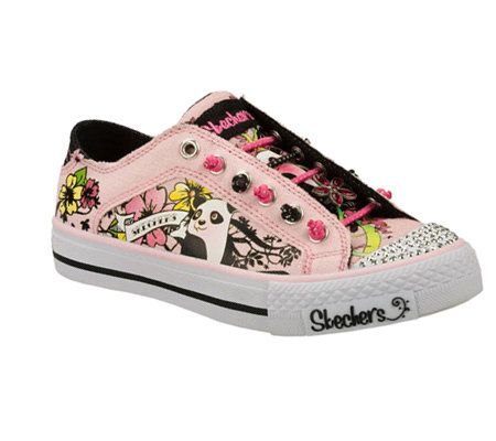 Skechers Kids Panda Bear Tattoo GraphicsW/Knotted Gore — QVC.com