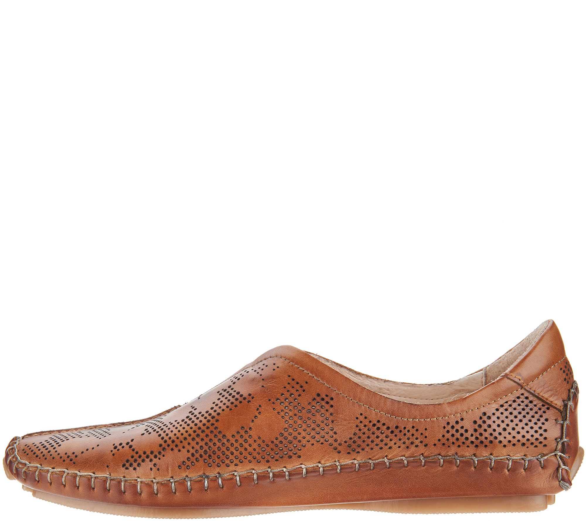 Pikolinos Lazer Perforated Leather Slip On Shoes - Jerez - QVC.com
