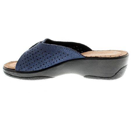 Flexus by Spring Step Edella Leather Slide Sandals - QVC.com