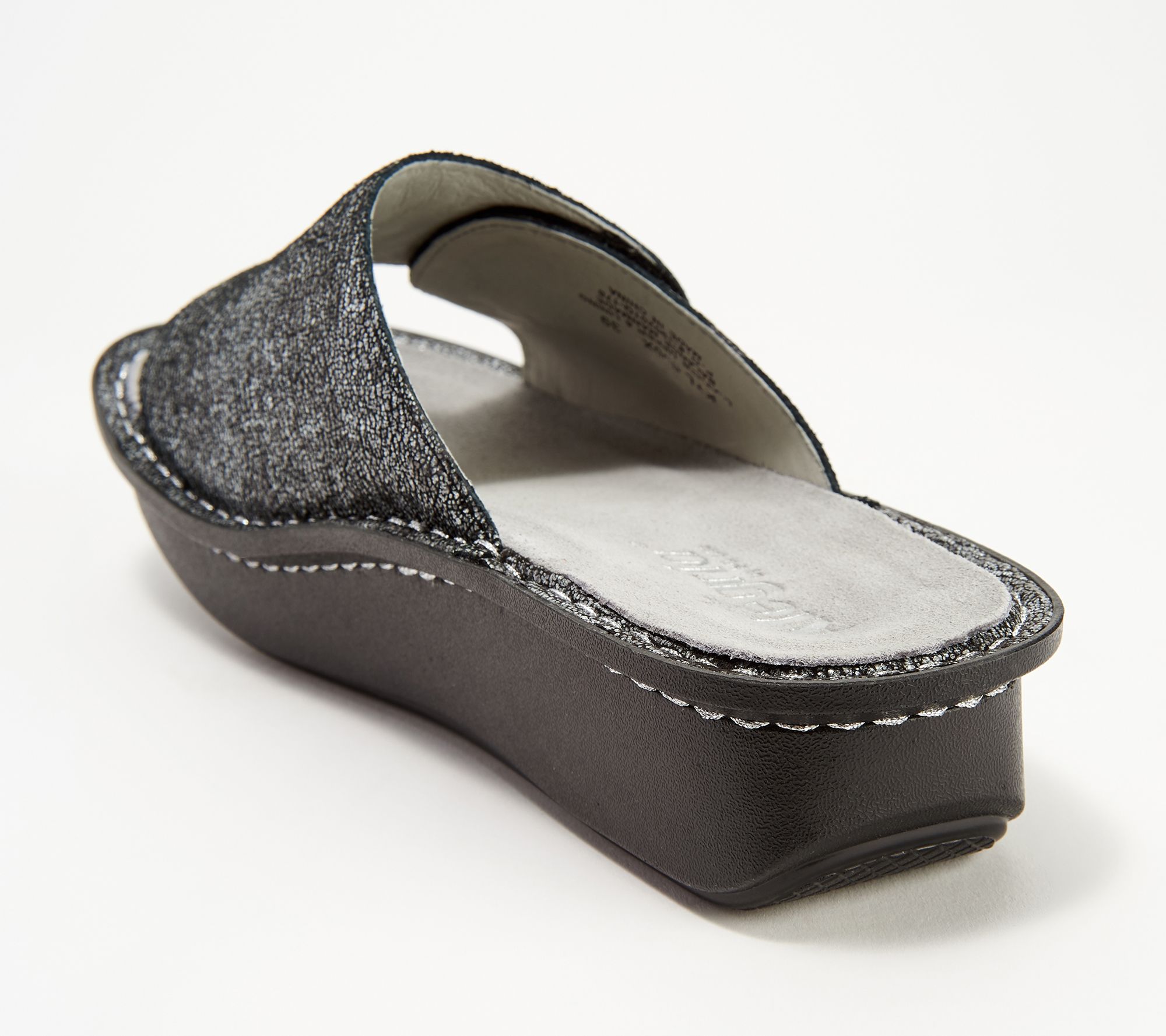 Alegria Leather Printed Slide Sandals - Kylee - QVC.com