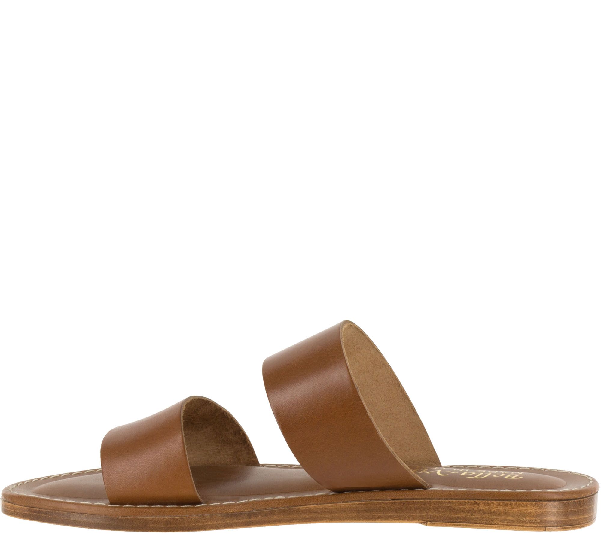 Bella Vita Leather Slide Sandals - Imo-Italy - QVC.com