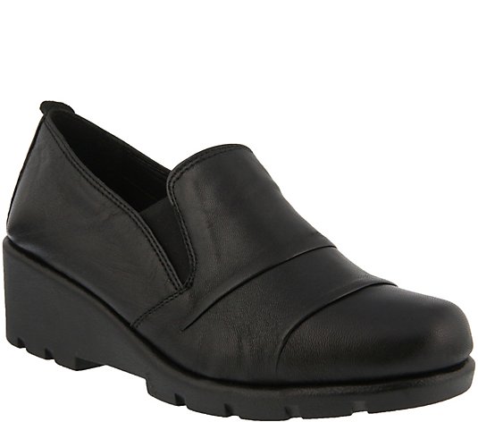 Spring Step Leather Slip-On Shoes - Anahita
