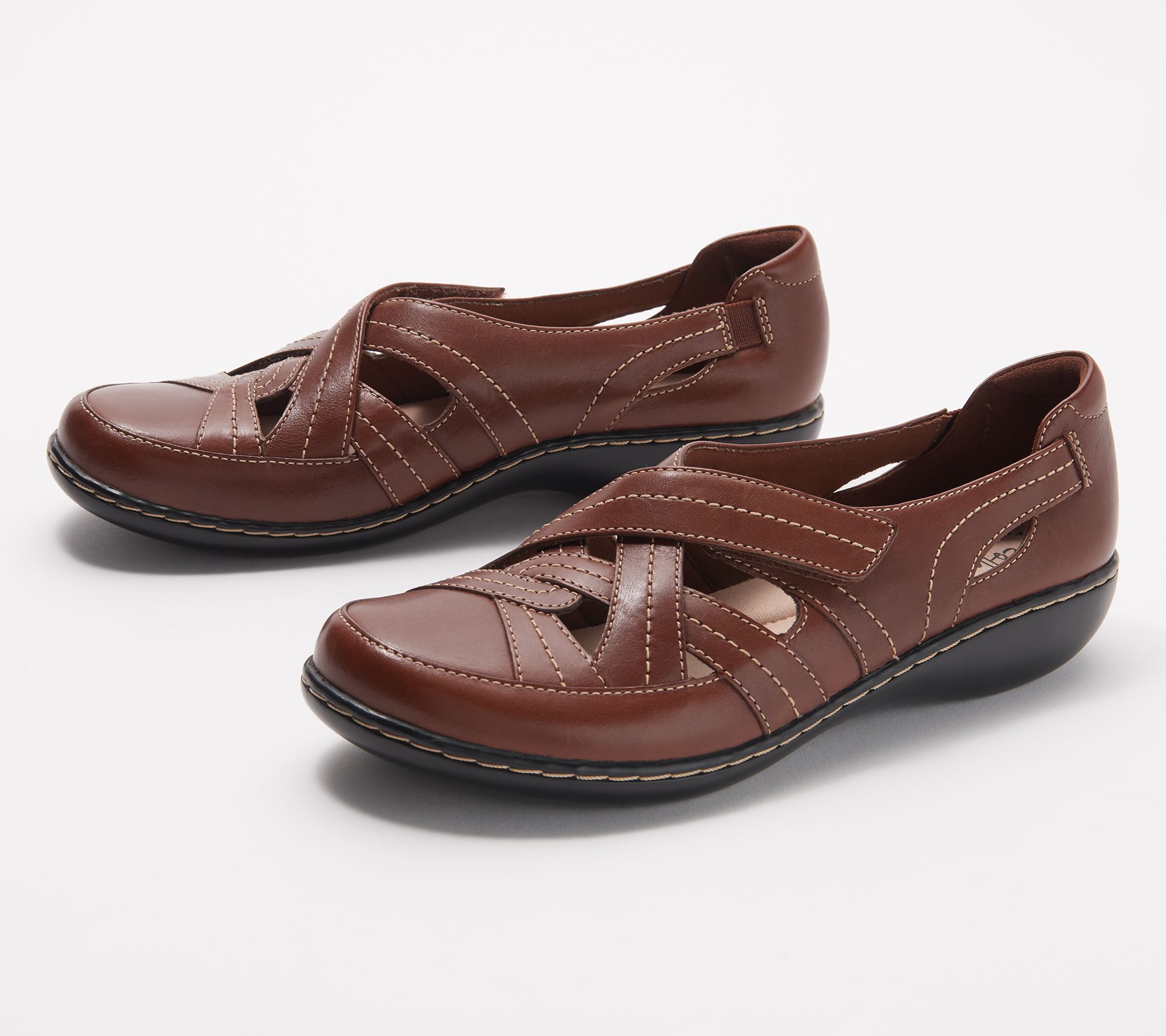 Clarks Collection Leather Slip-Ons 