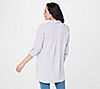 Side Stitch Petite Button Front Tunic with Pocket, 1 of 3