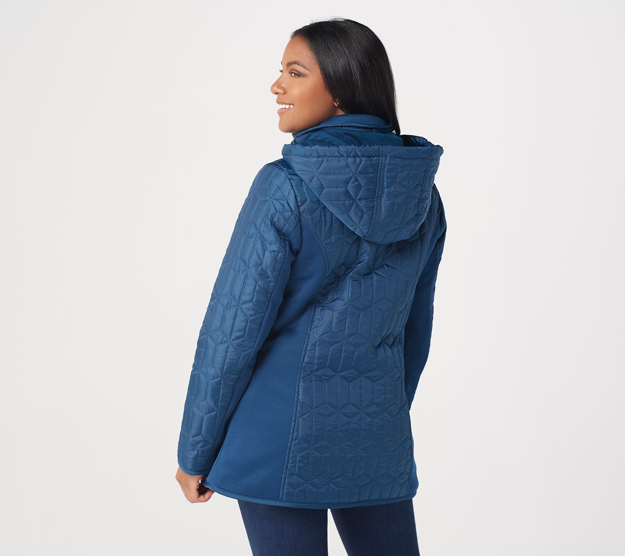 "As Is" Susan Graver Water Resistant Mixed Media Jacket