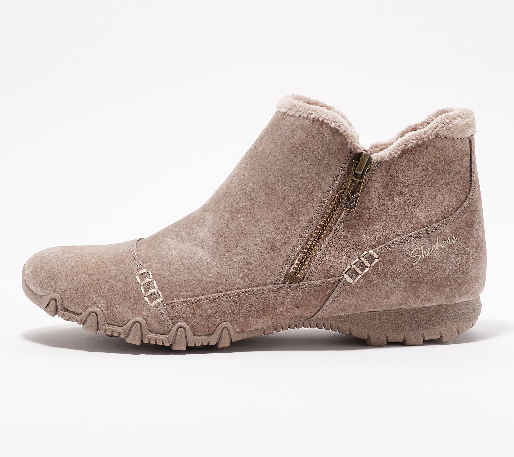 Skechers Relaxed Fit Suede Biker Ankle 
