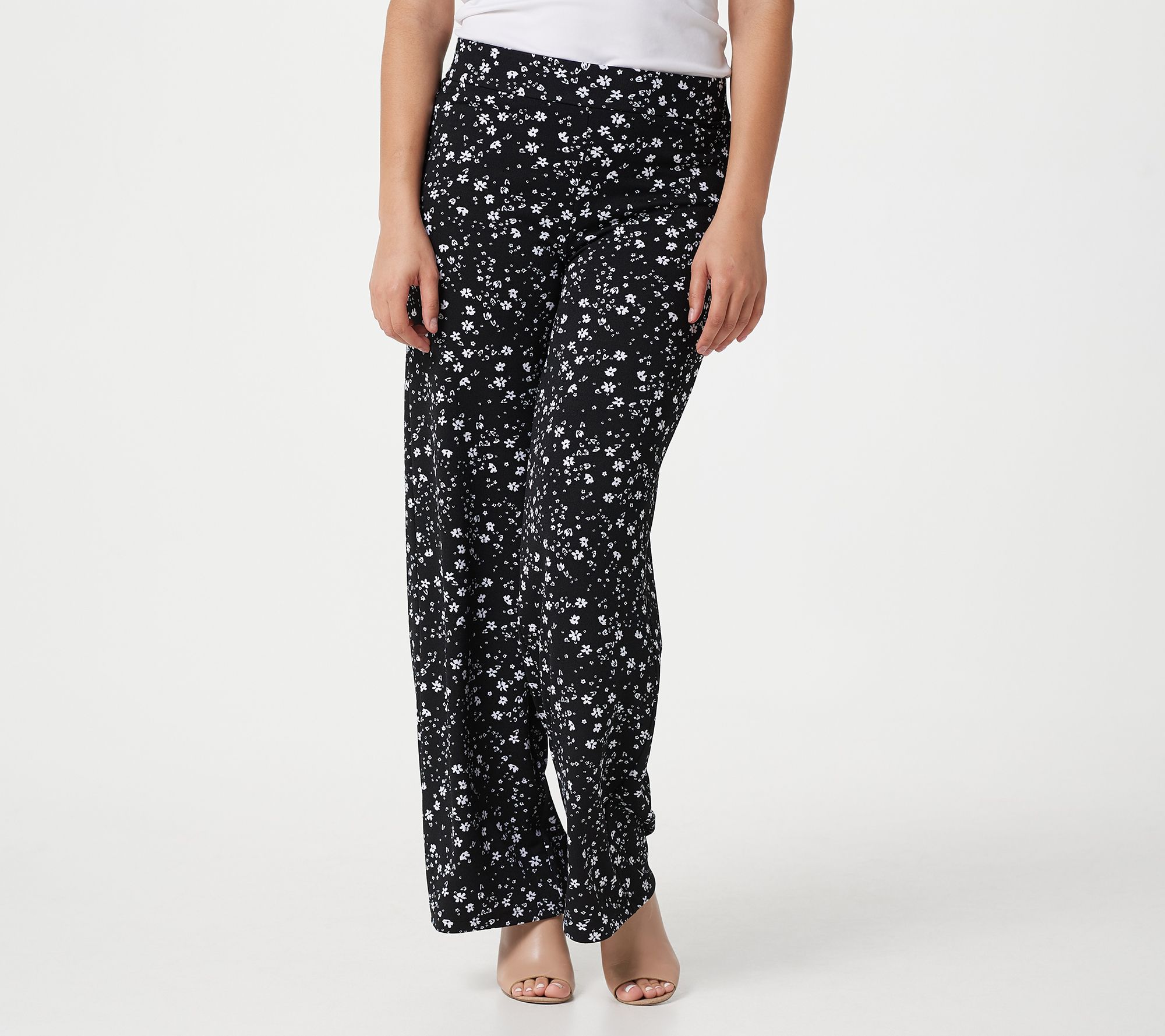 (QVC) Isaac Mizrahi Live! Pebble Knit Wide-Leg Pants – TVShoppingQueens