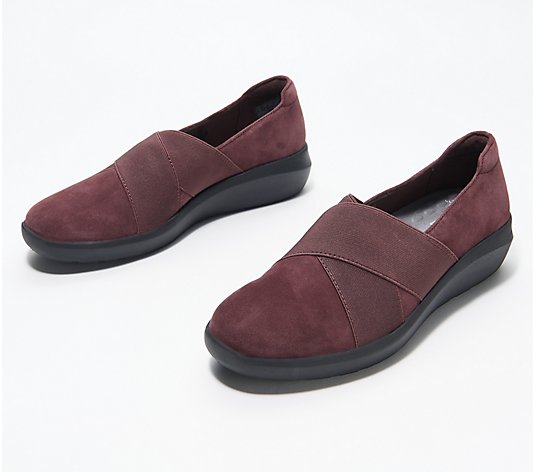 Clarks Collection Suede Slip-On Shoes - Kayleigh Slip