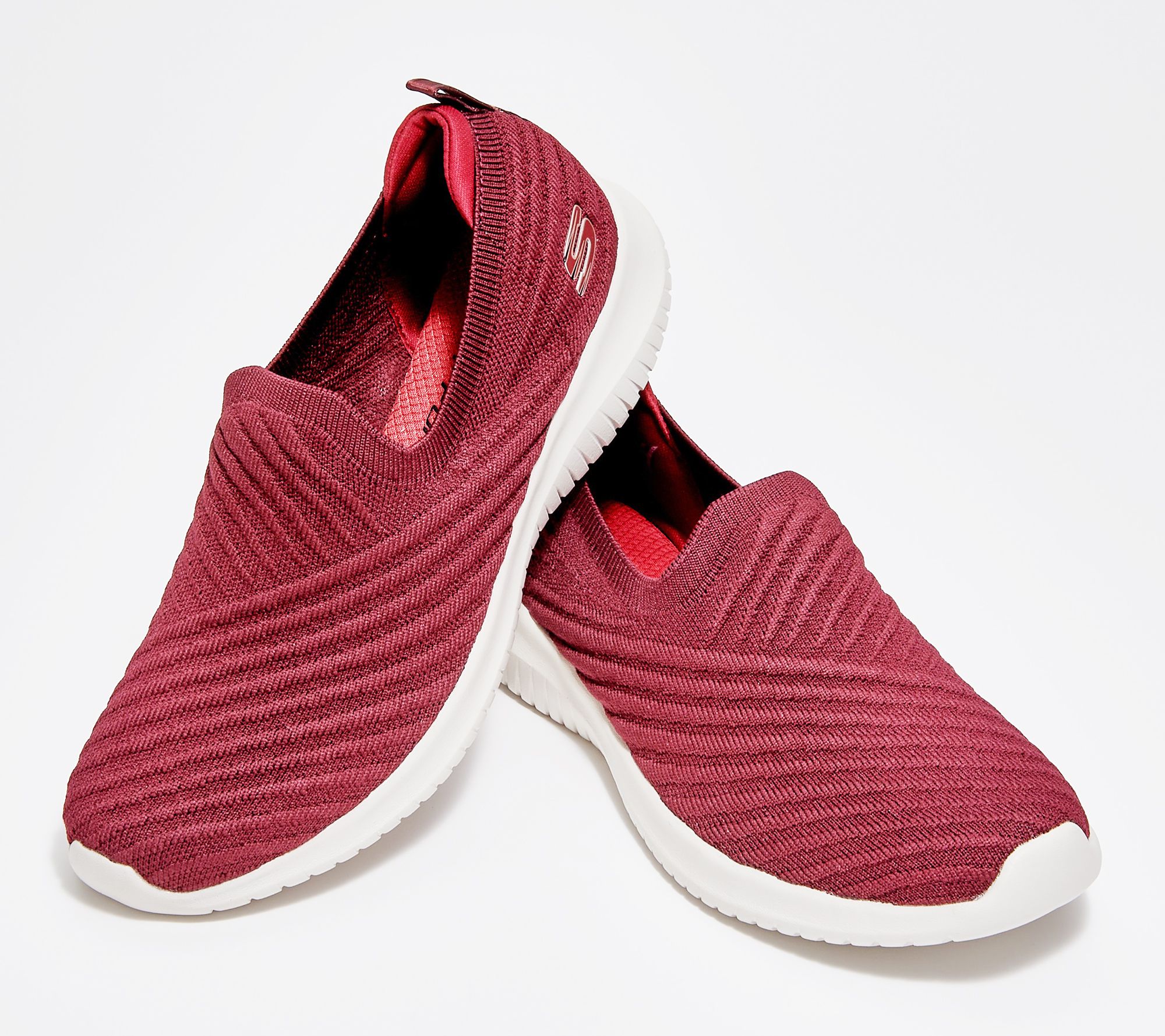 As Is" Skechers Ultra Flex Washable Knit Slip-On Shoes QVC.com