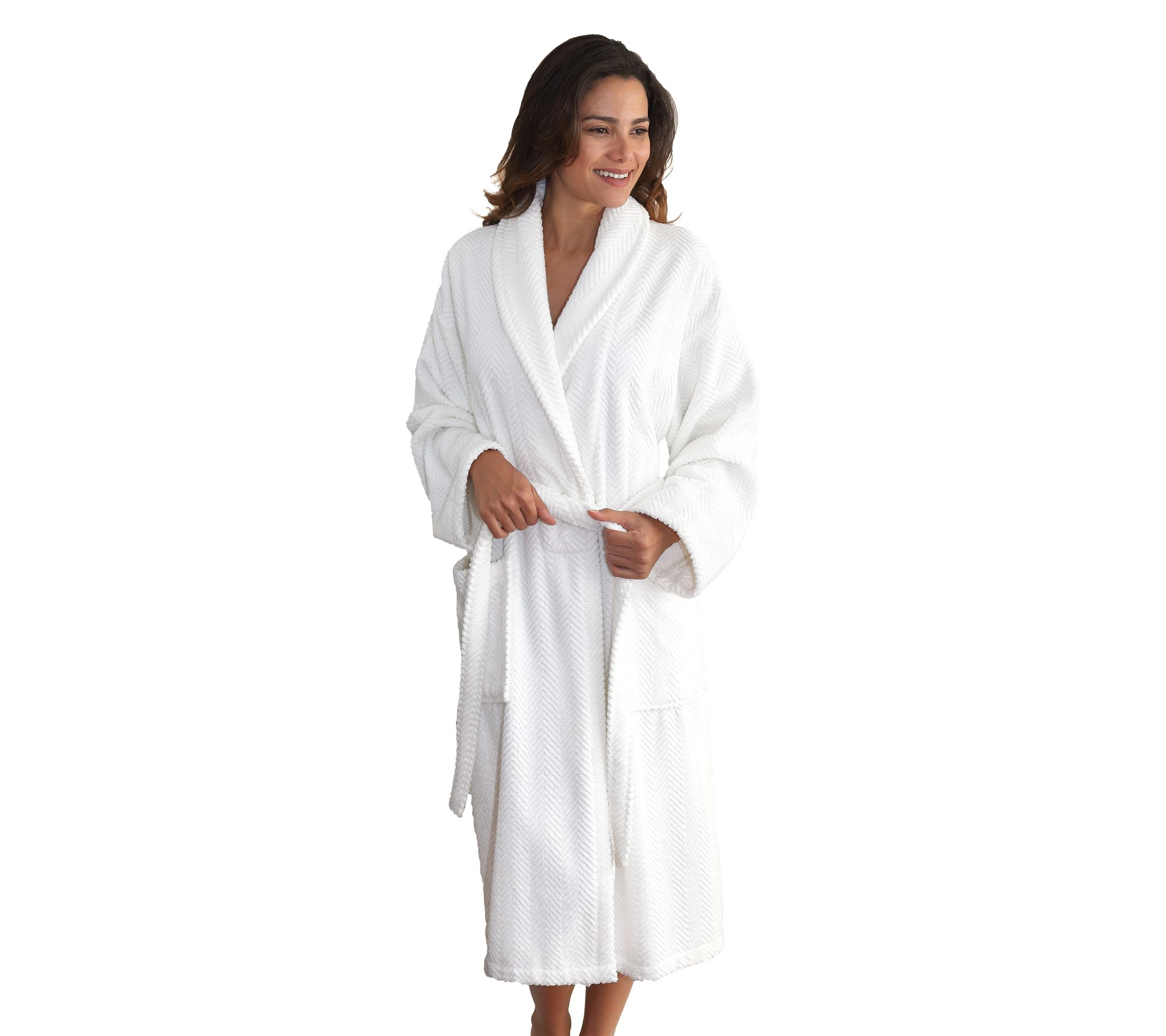 Linum Home Textiles Unisex Herringbone Weave Bathrobe