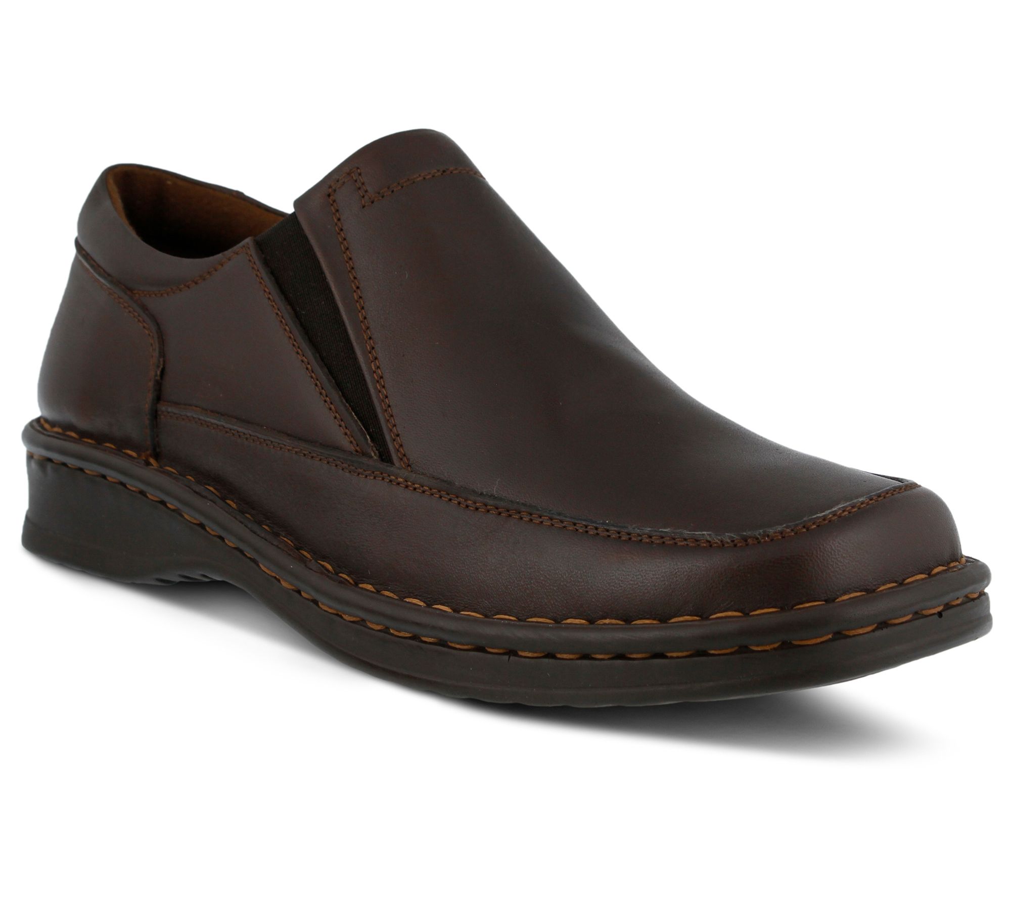 Spring Step Men's Slip-On Leather Square-Toe Loafers - Enzo