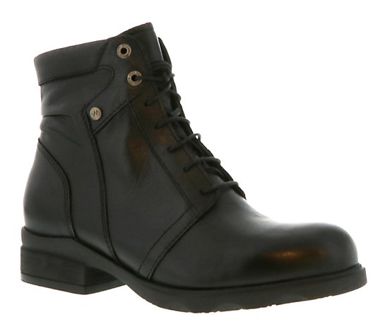 Wolky Lace-Up Leather Boots - Center WP
