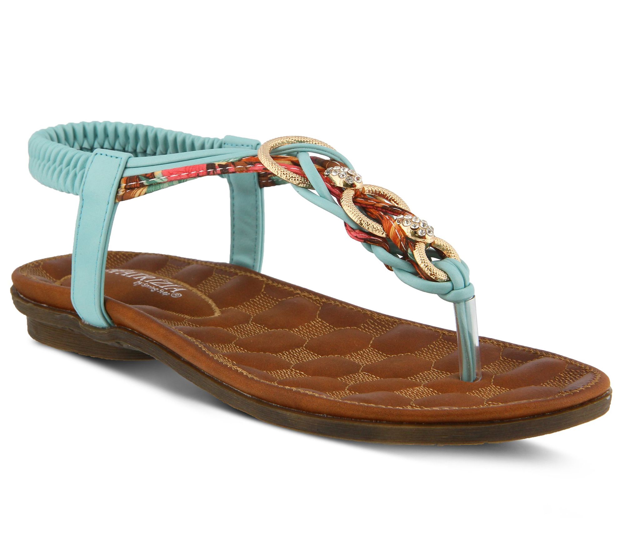 Patrizia by Spring Step Embellished T-Strap Sandals - Gadelina