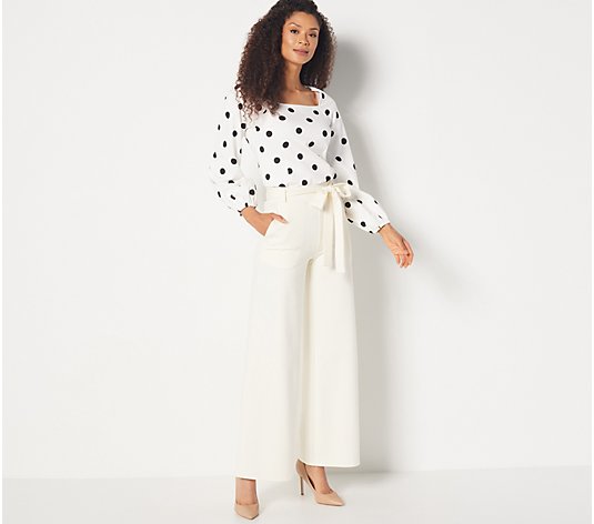Girl With Curves Wide Leg Ponte Pants