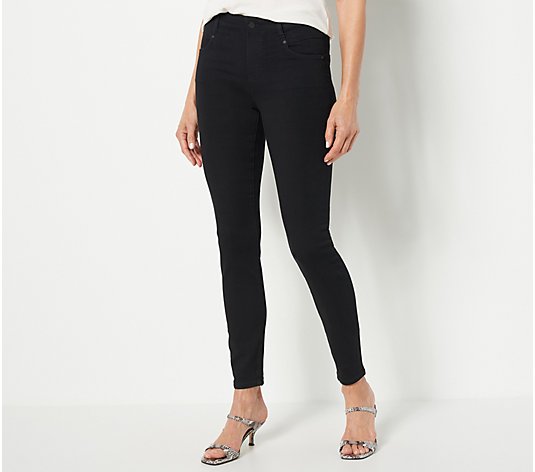 Liverpool Gia Glider Pull-On Skinny Jeans- Black Rinse