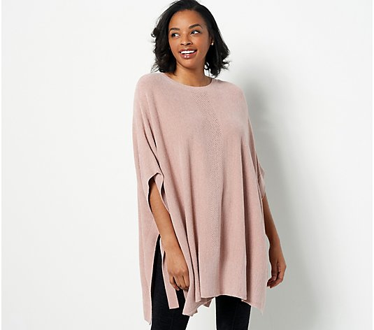 Barefoot Dreams CozyChic Ultra Lite Hi Low Poncho with Side Ties