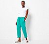 "As Is" Susan Graver Weekend Petite French Terry Crop Pants, 2 of 3
