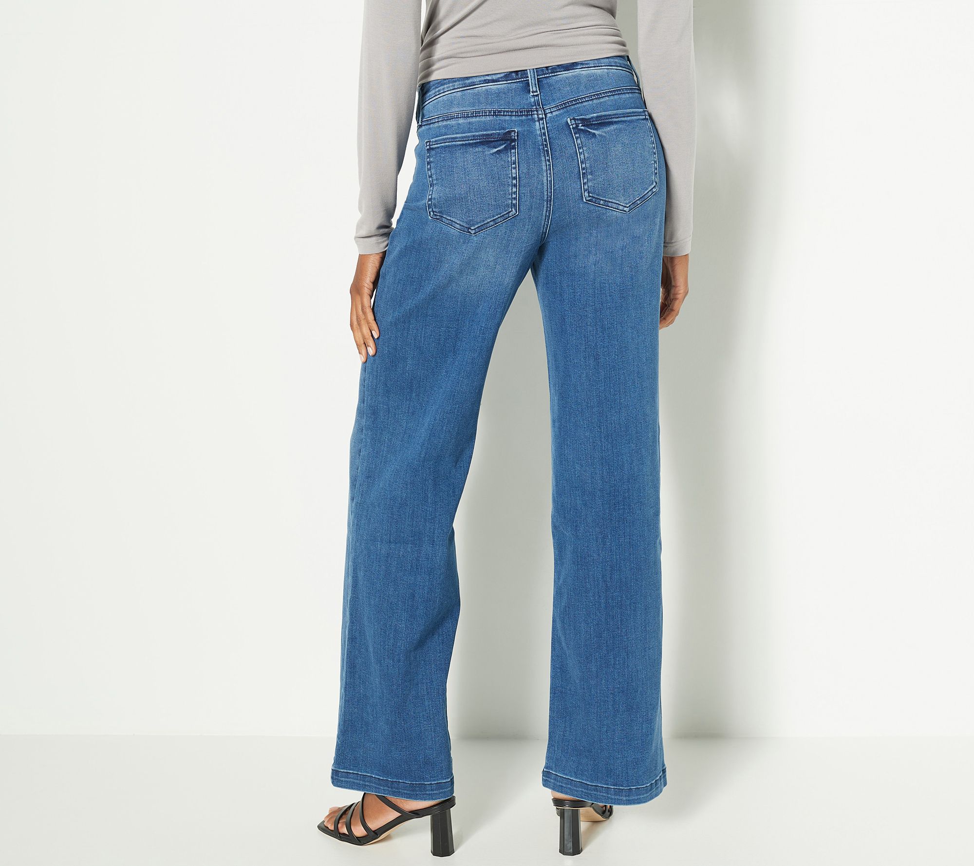 NYDJ Teresa Wide-Leg Jeans- Foundry - QVC.com