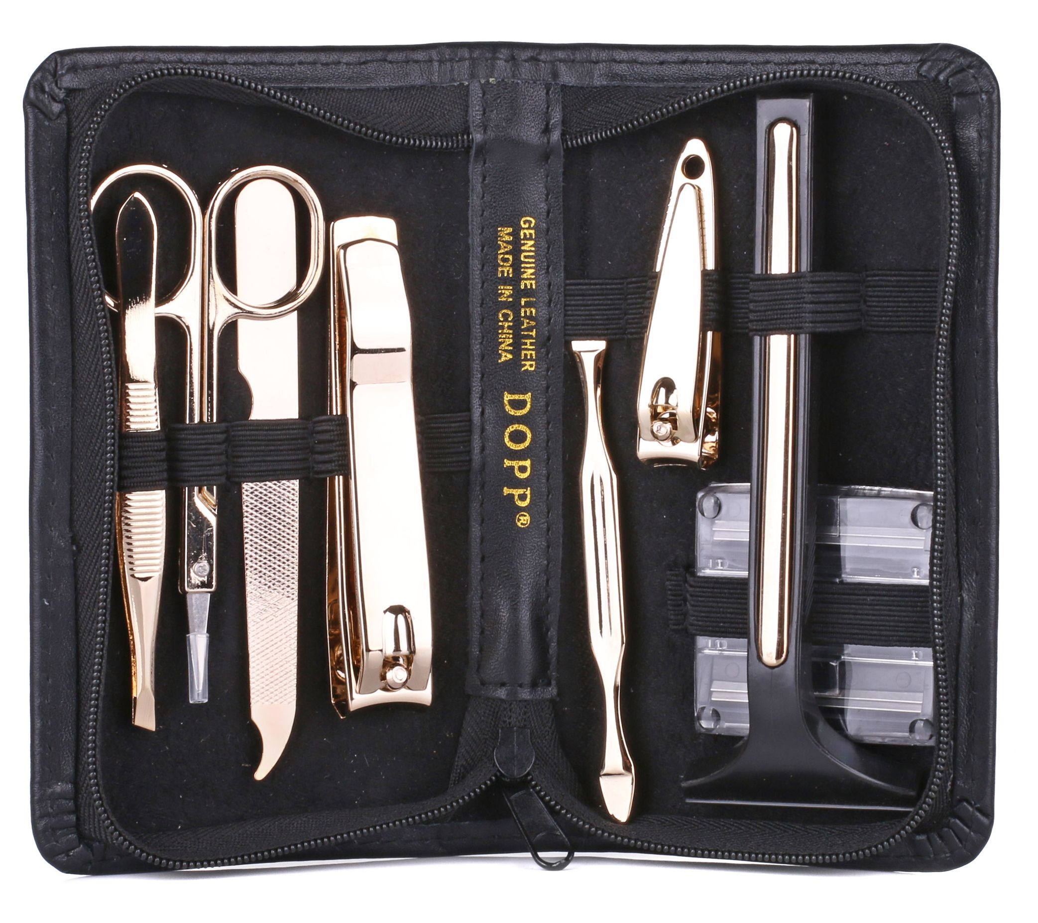 Dopp 8-Piece Genuine Leather Manicure Set