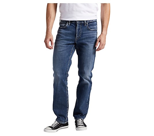 Silver Jeans Co. Men's Eddie Athletic Fit Leg Jeans - ECF359 - QVC.com