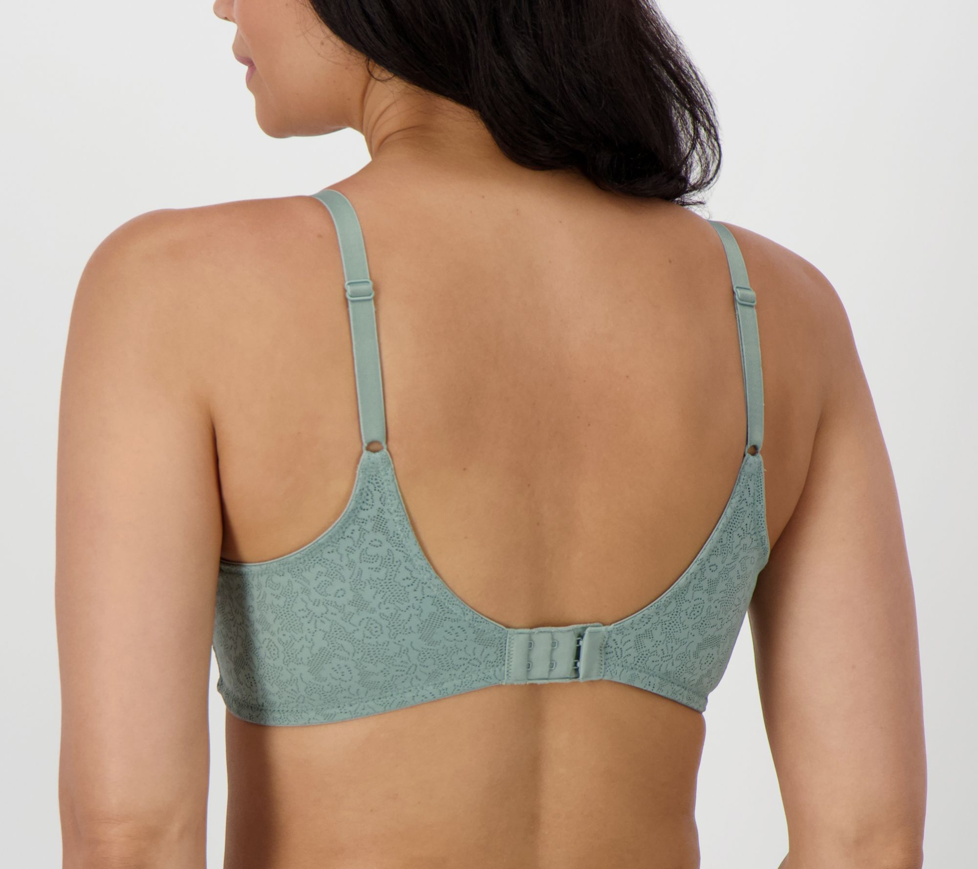 As Is Breezies Lace Unlined Wirefree Support Bra 